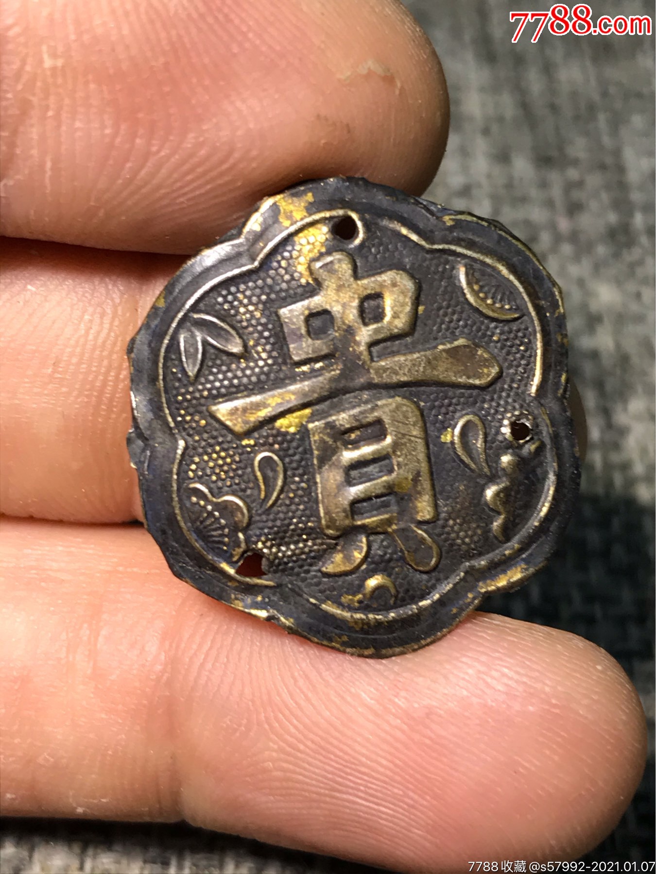 民国银帽花一套-其他银器-7788二胡