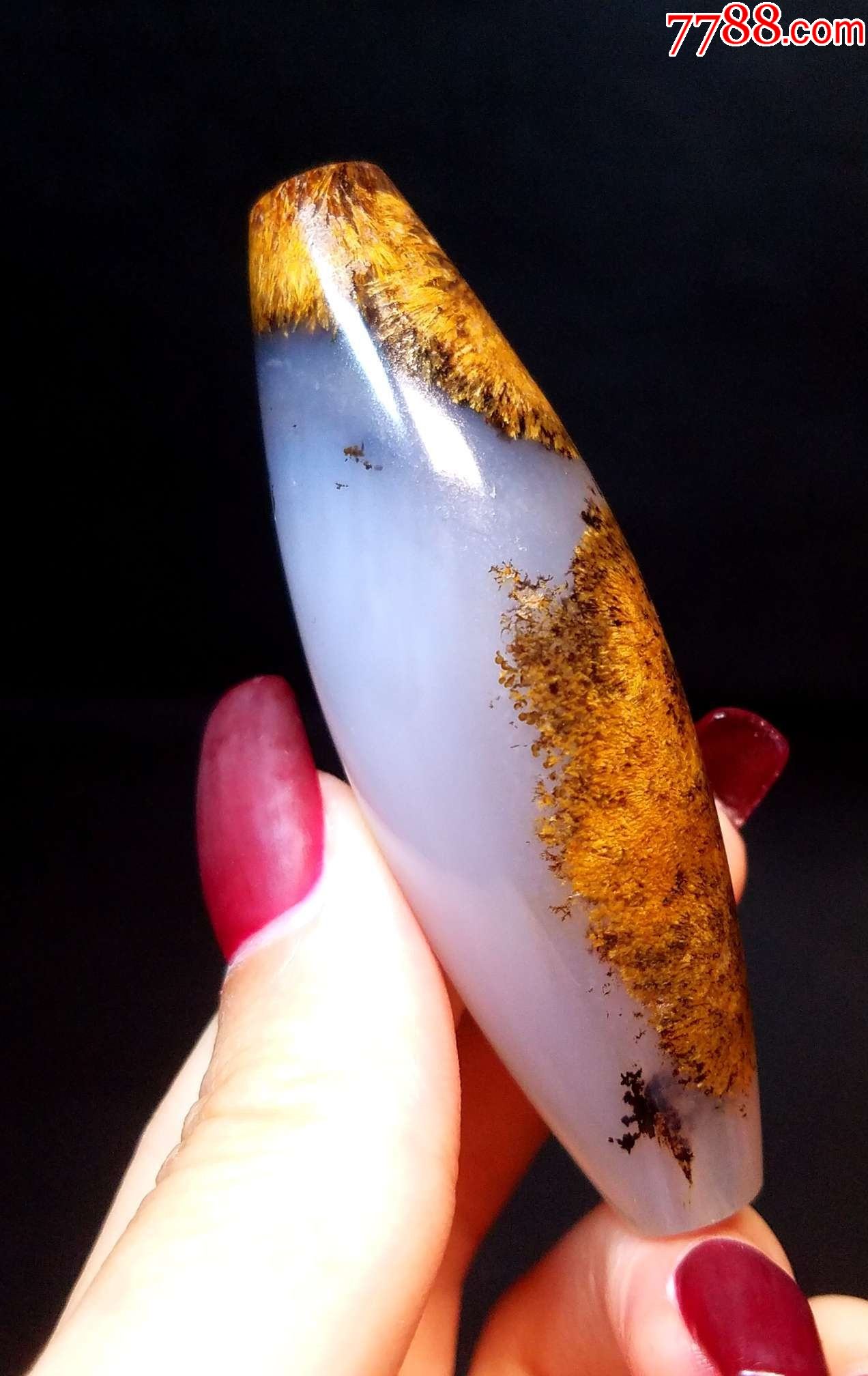 4528金发丝玛瑙天眼天珠勒子