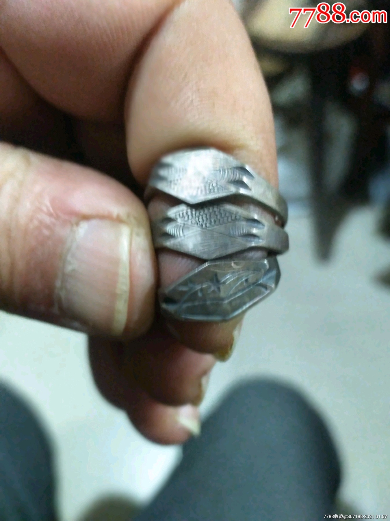 民国银戒指三个