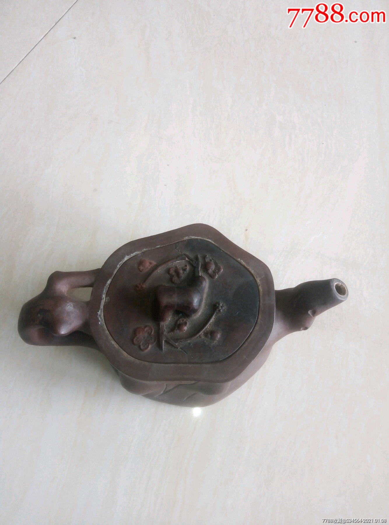 早期邵俊尧制紫砂壶一把