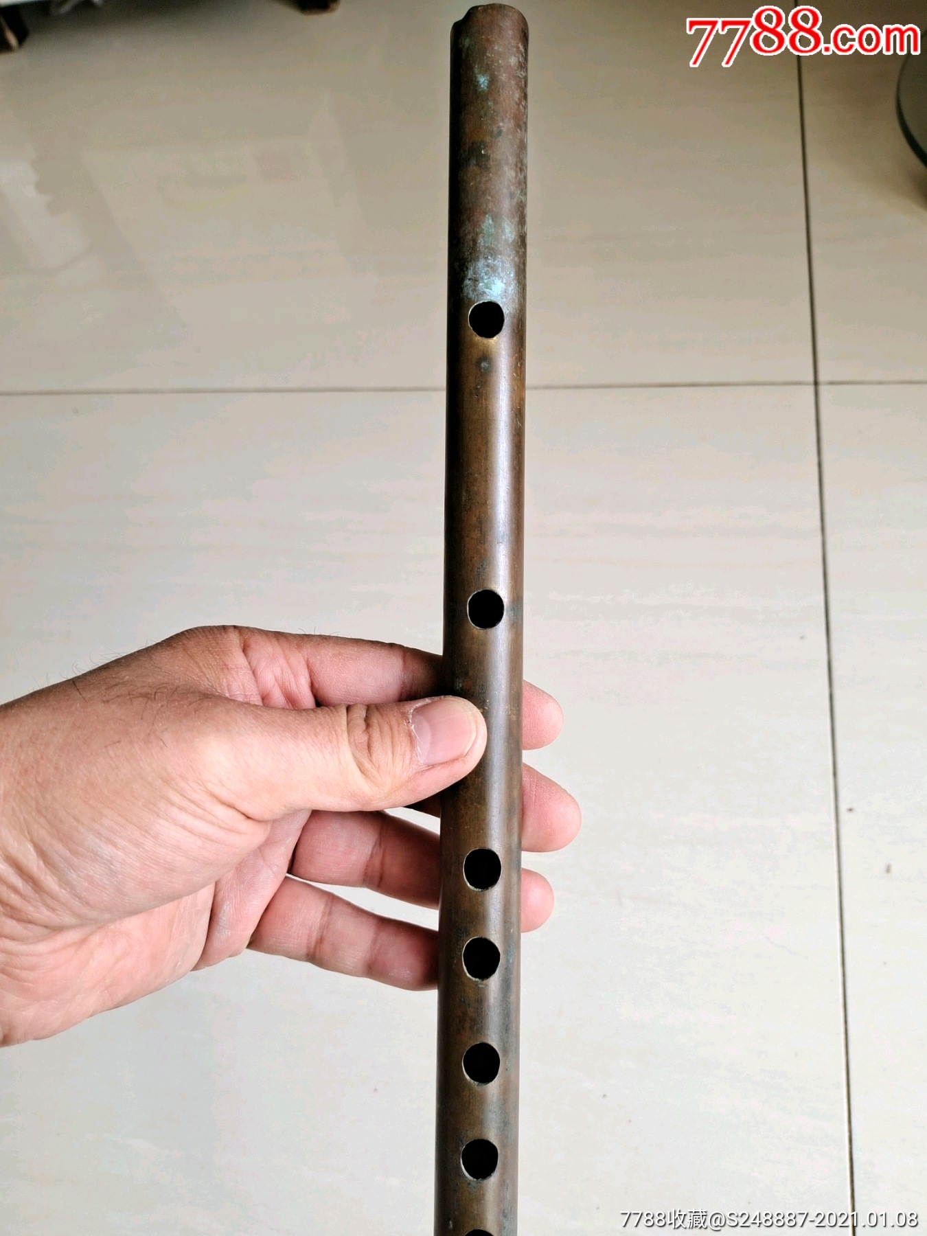 民国时期老铜笛子