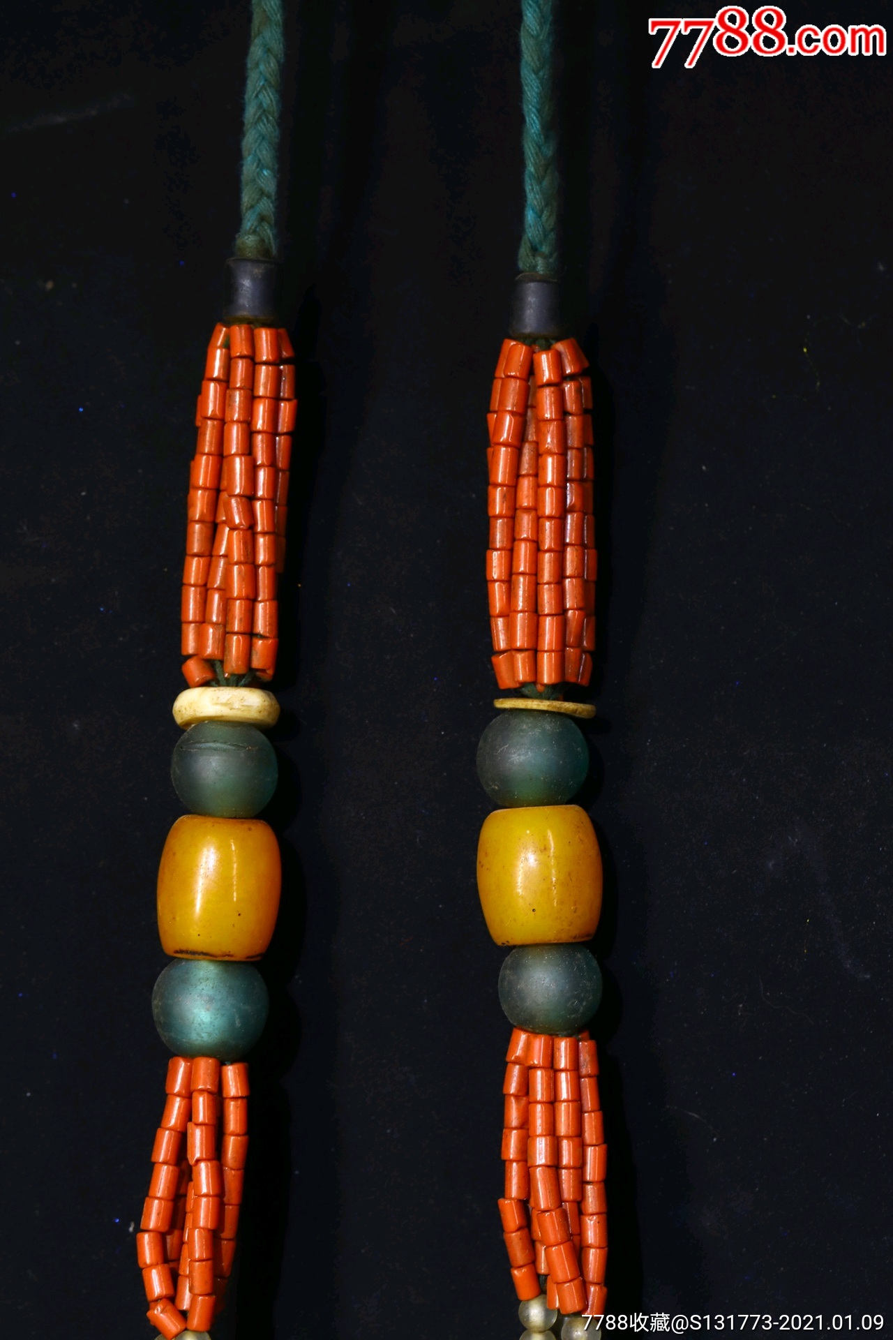 藏地多宝珠链一串藏族多宝珠藏地多宝珠链珠子总长52㎝天珠长7㎝重约