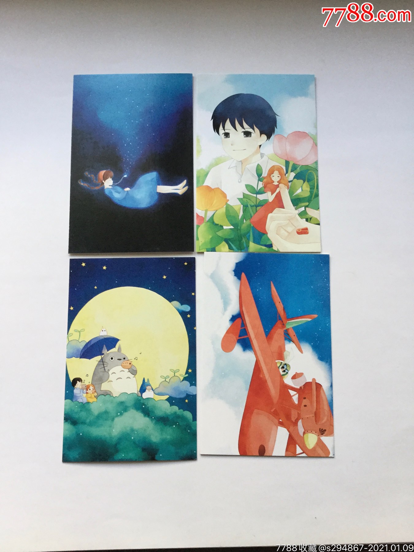 宫崎骏经典动漫场景明信片20张