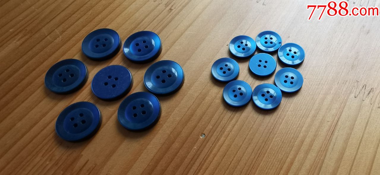 经典漂亮的中山装人民服蓝色有机玻璃纽扣