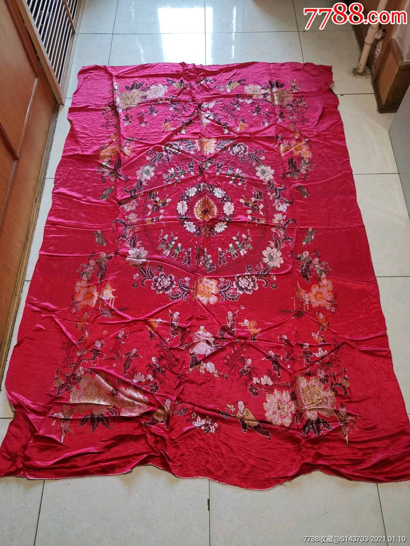 百子图人物被面-床单/被套-7788老算盘收藏