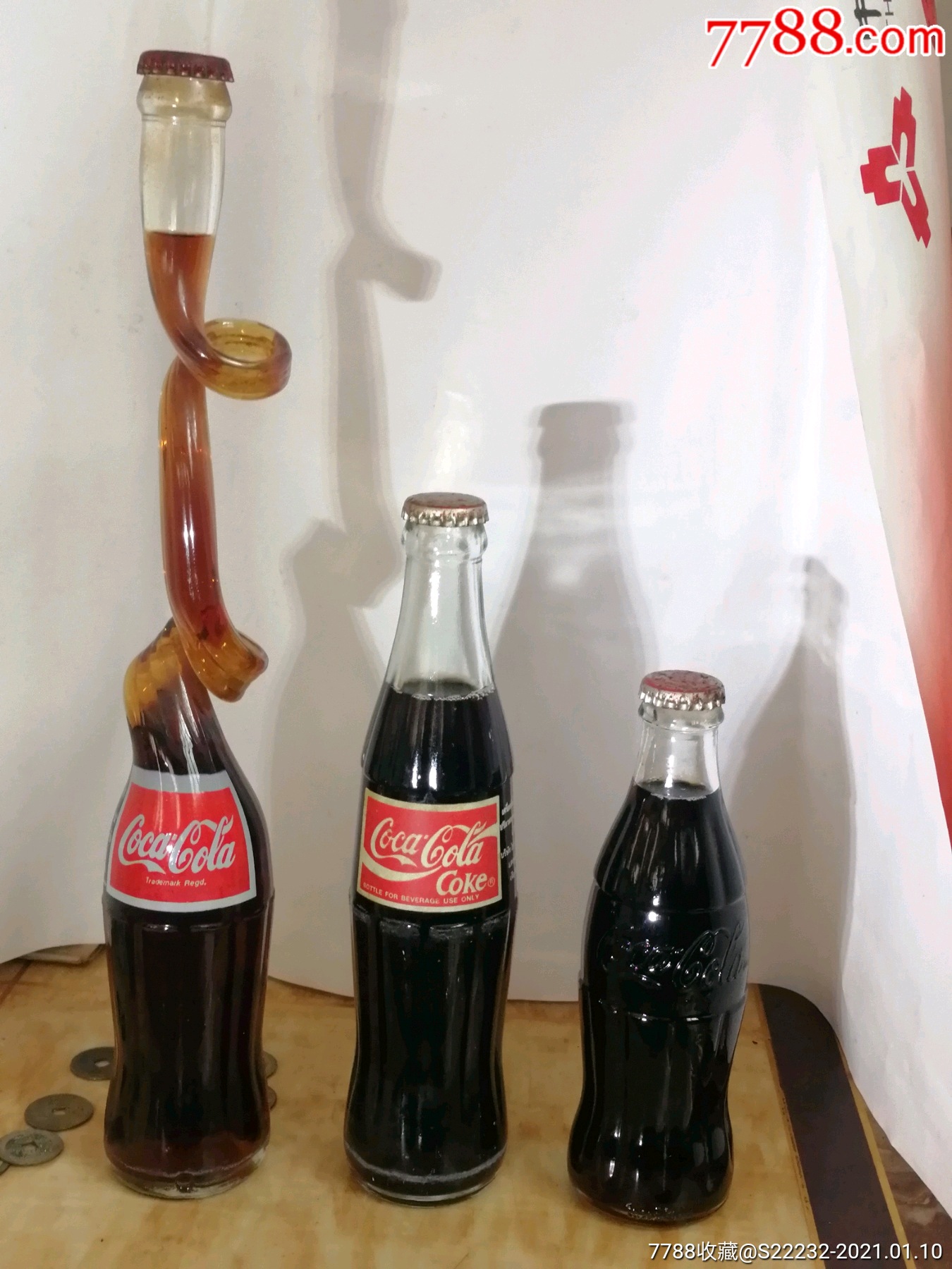可口可乐100周年玻璃瓶图片