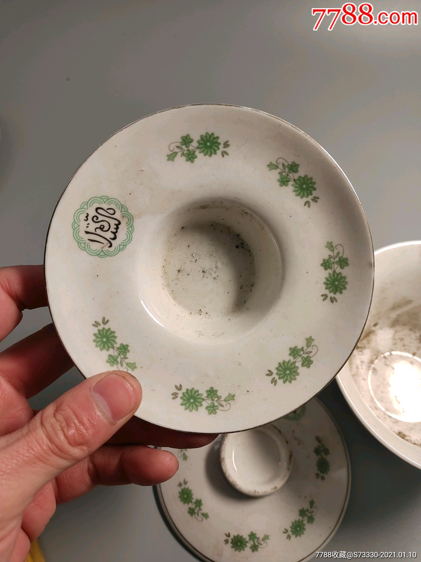 80-90年代,宁夏石嘴山市瓷厂,三才盖碗_彩绘瓷/彩瓷_图片价格_收藏