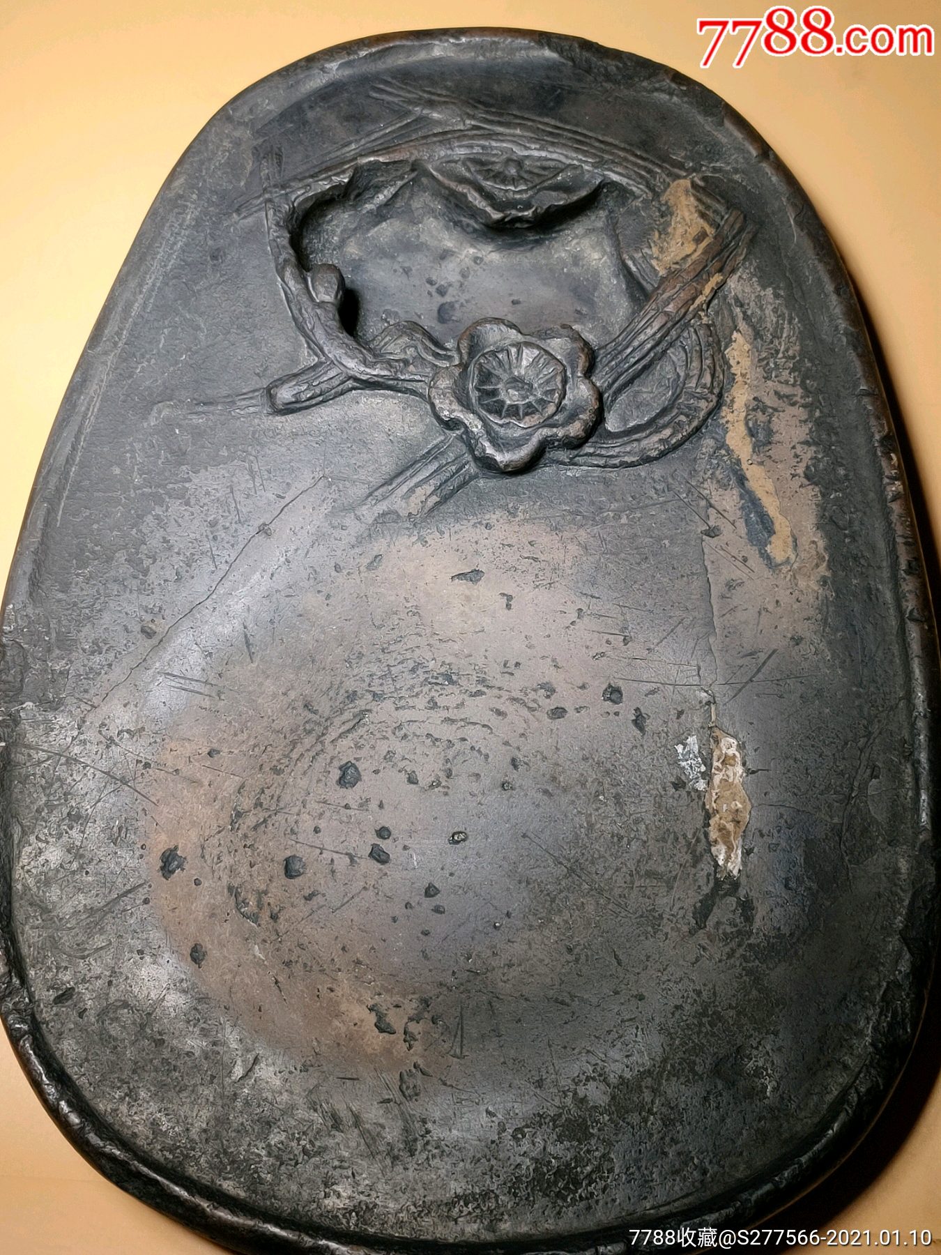 宋代雕刻梅花图四大名砚之澄泥砚