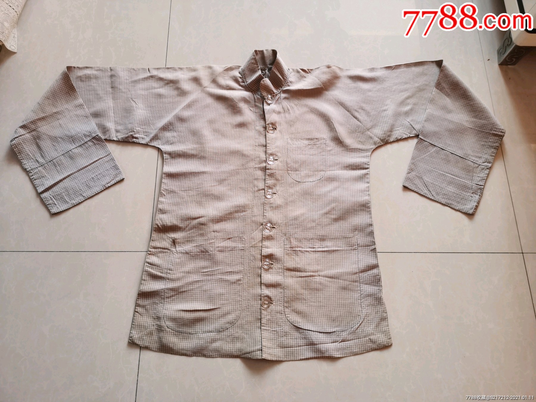 民国时期格子睡衣