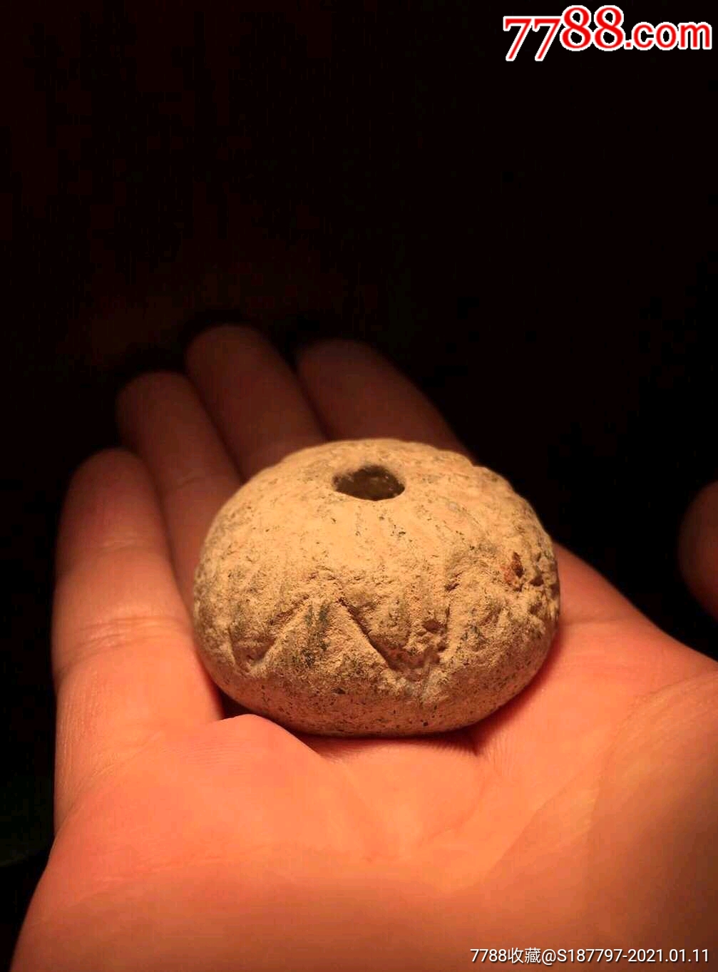 宋代古物莲花小石座香插