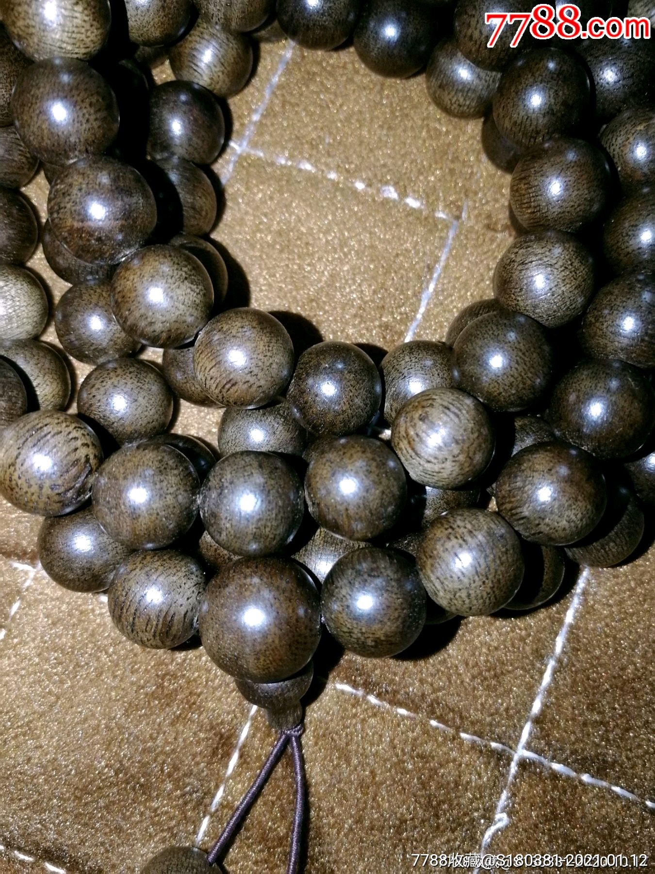 加里曼丹沉香木108圆珠手串收藏级脖挂项链沉香木原木料保真天然沉香