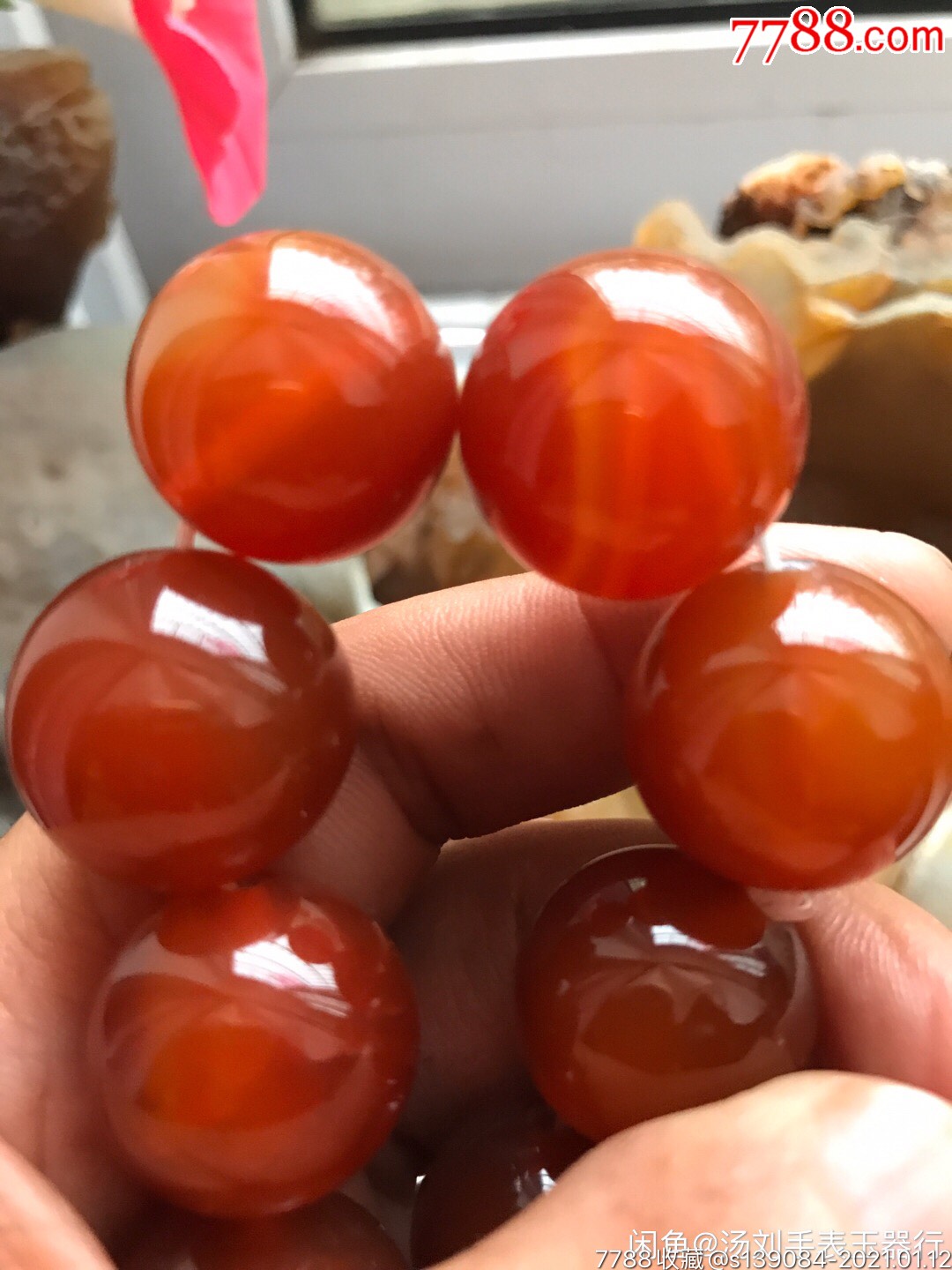北红玛瑙手串,纯天然包真