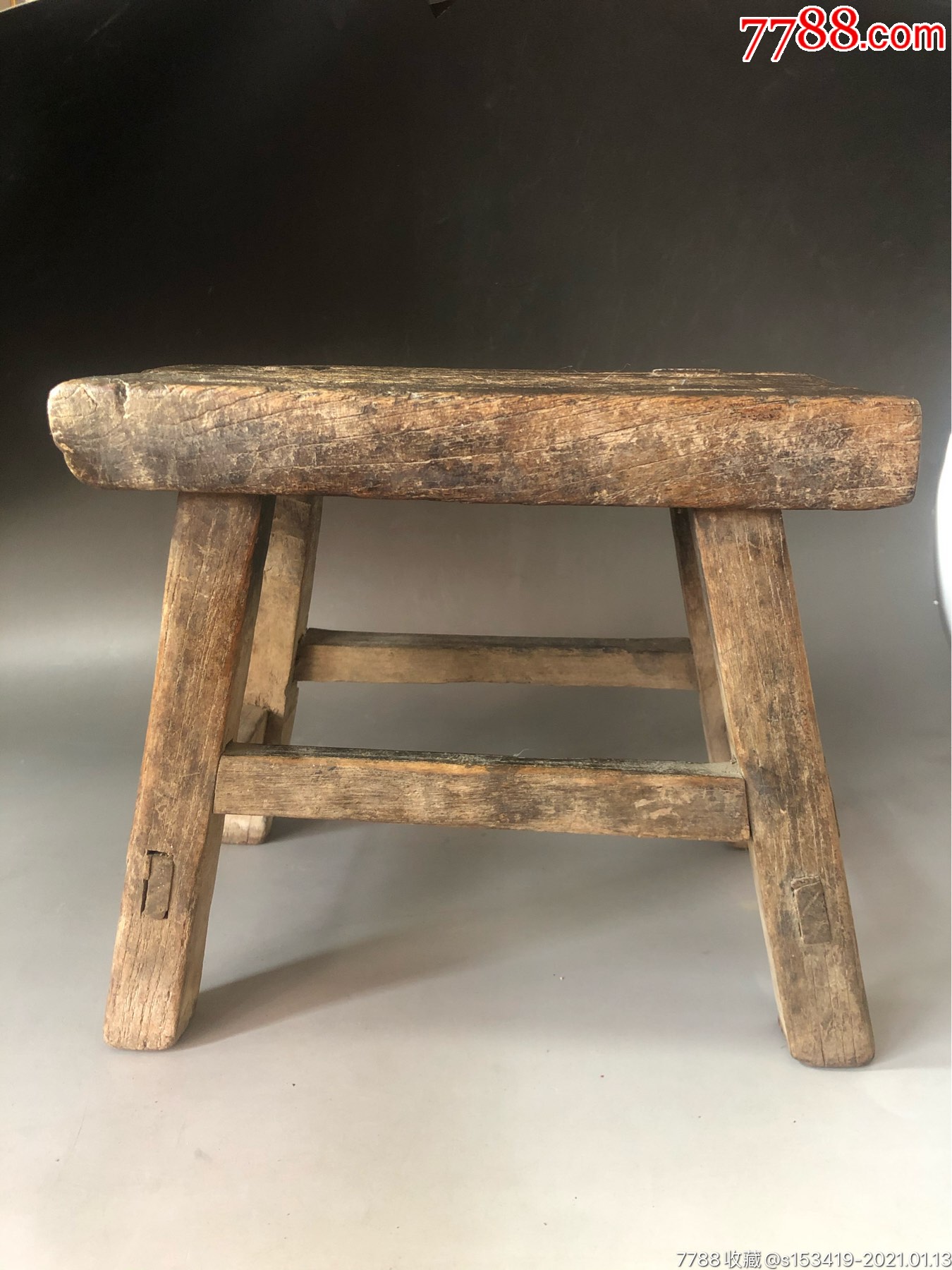 6斤槐木老包浆民俗小板凳包老包邮手感重品相尺寸如图