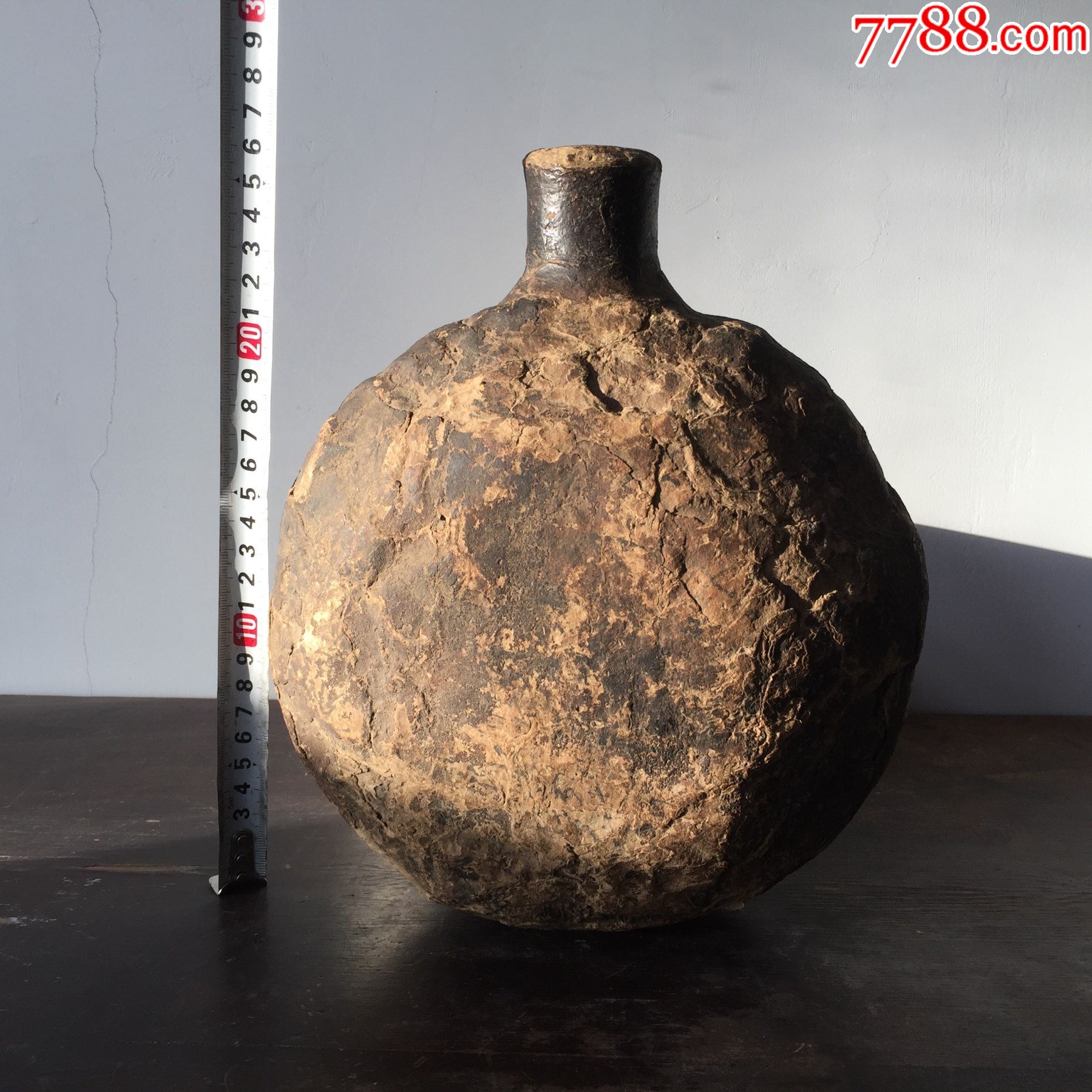 清或民国皮酒囊