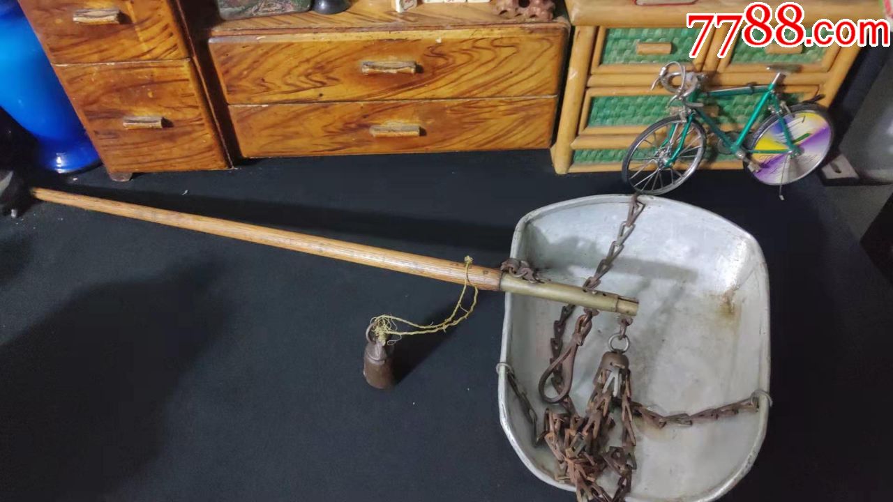 上世纪70-80年代小盘称老式老秤杆称砣民俗怀旧老物品.第伍组