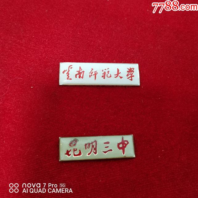 云南师范大学昆明三中校徽2枚合售品见图