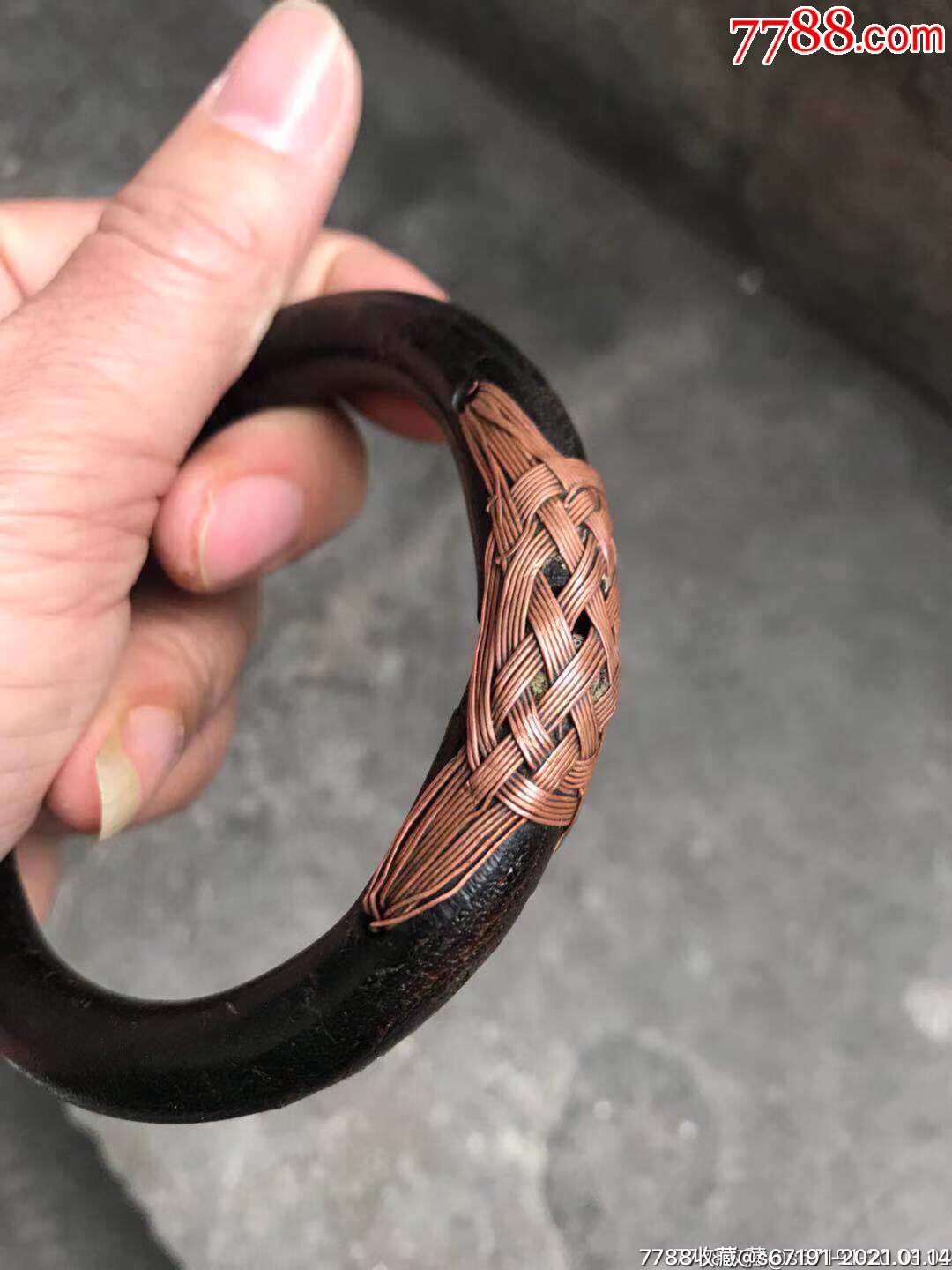 清代海底藤绕铜丝手镯