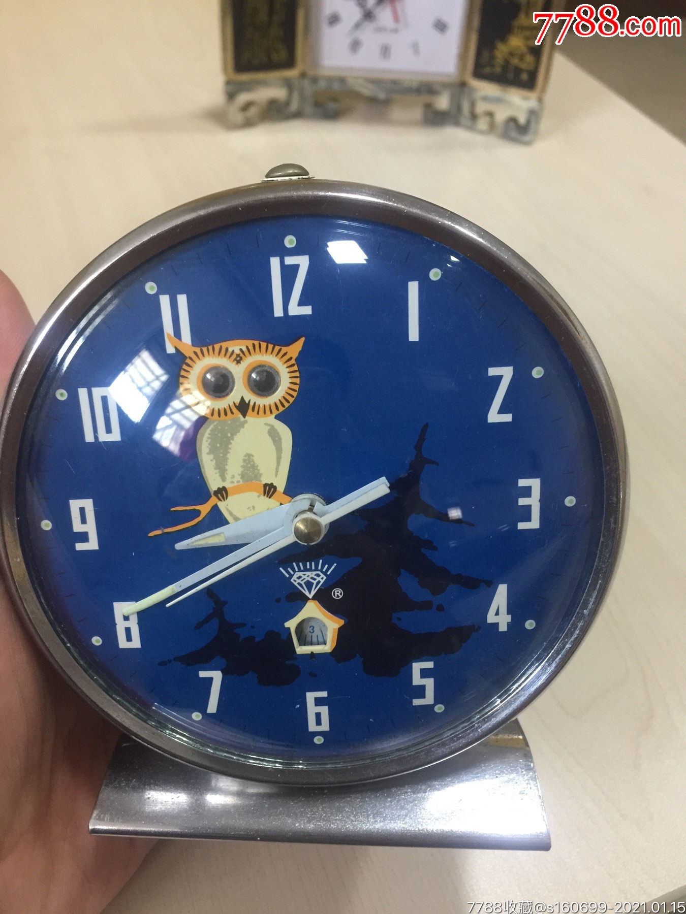 猫头鹰图案闹钟_闹钟/马蹄表_图片收藏_回收价格_7788音像