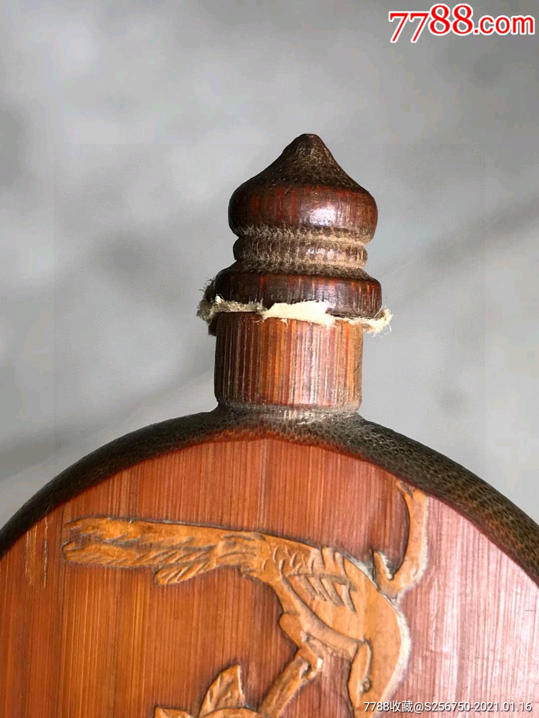 徐秉言款竹雕留青鼻烟壶!老山阴竹雕刻全品包老!