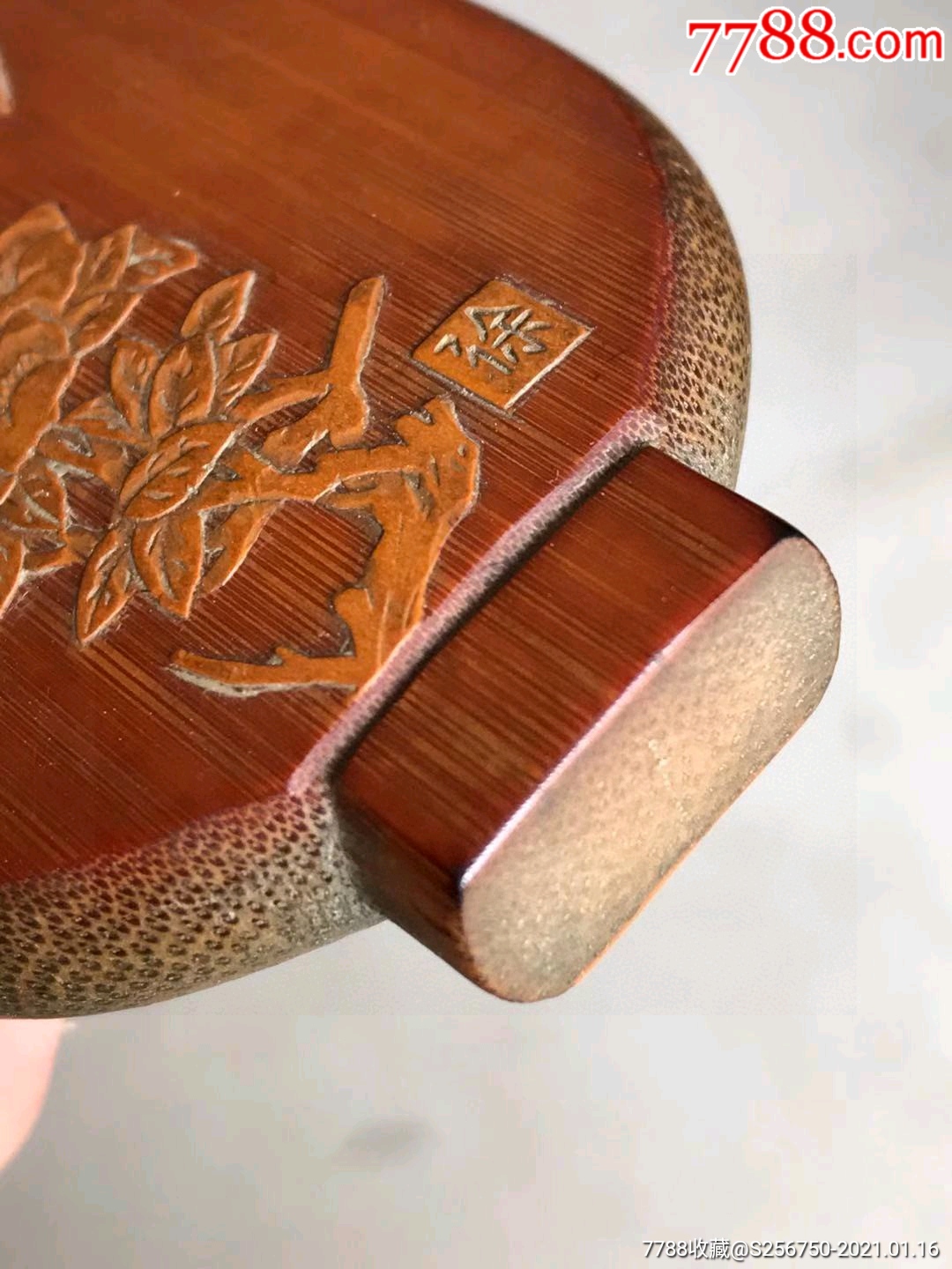 徐秉言款竹雕留青鼻烟壶!老山阴竹雕刻全品包老!