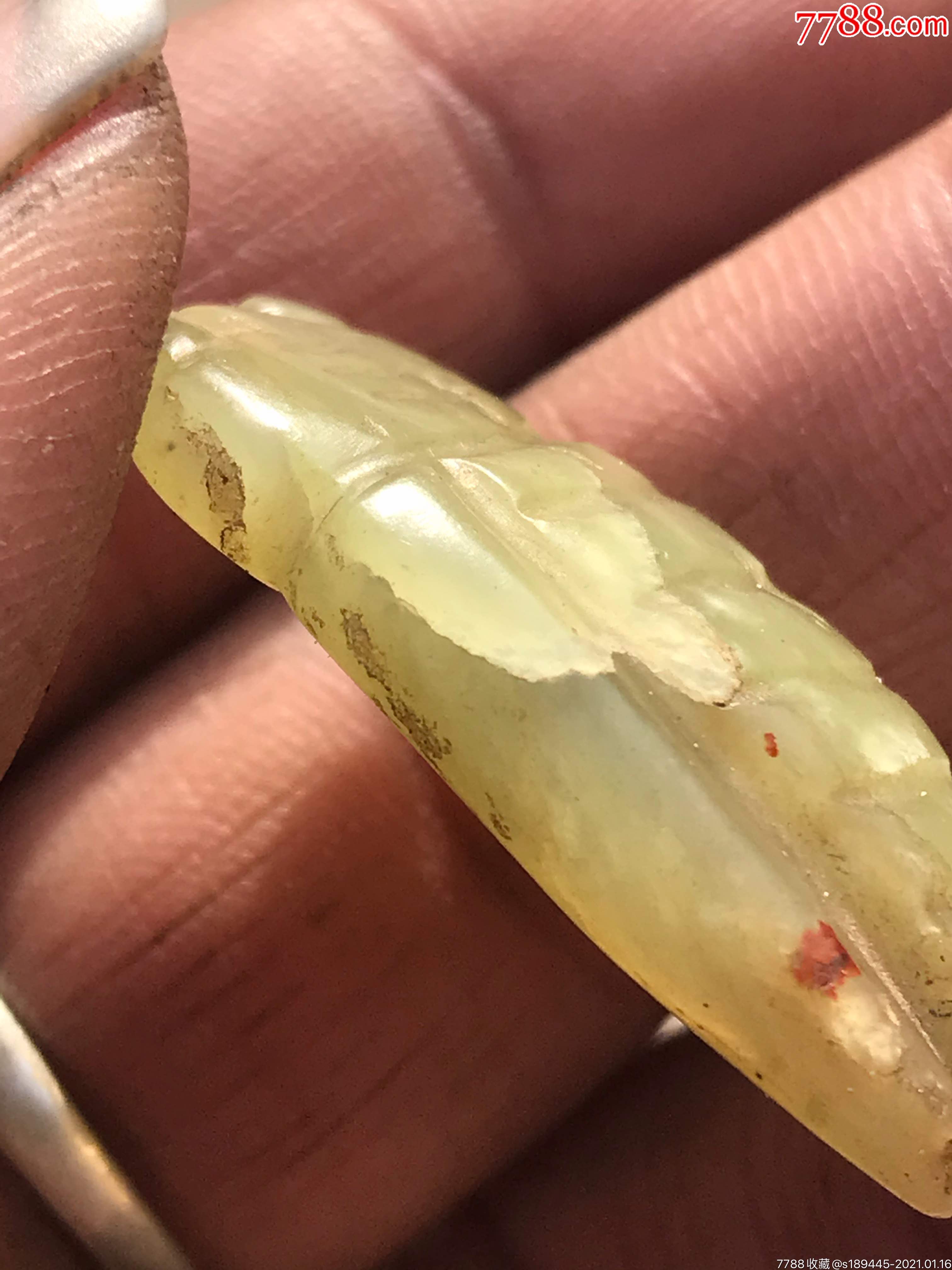 大几十年至民国老玉蝉吊坠,有石纹无硬伤裂,品相如图保真保老不议价