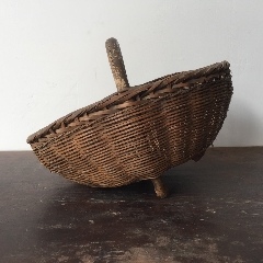 竹筐箩筐竹编笸篮大浅子大竹筐大箩筐影视道具