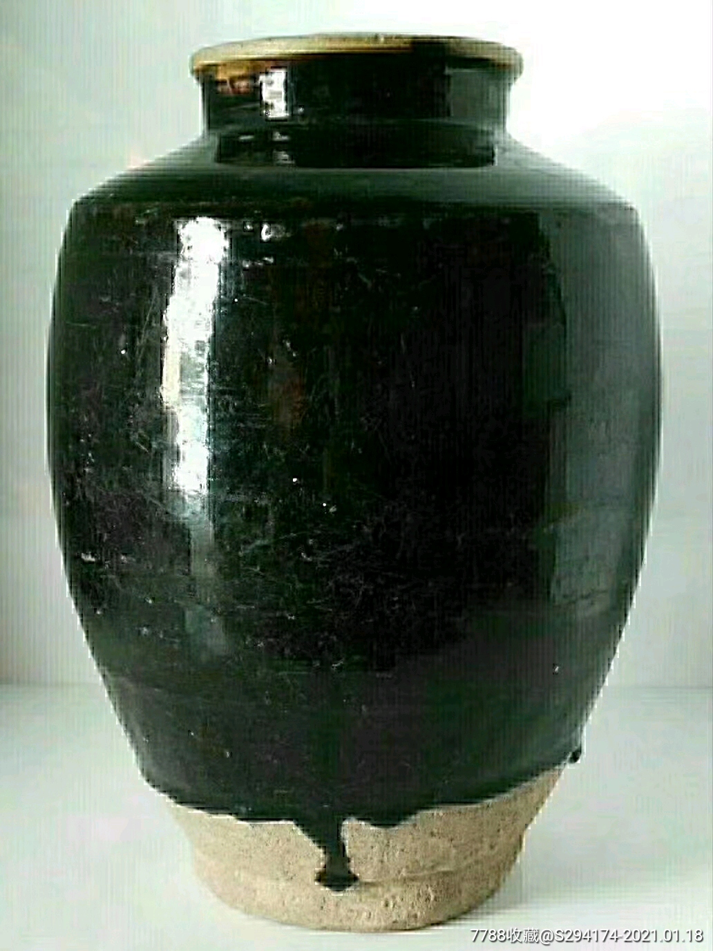 唐代黑釉罐图片