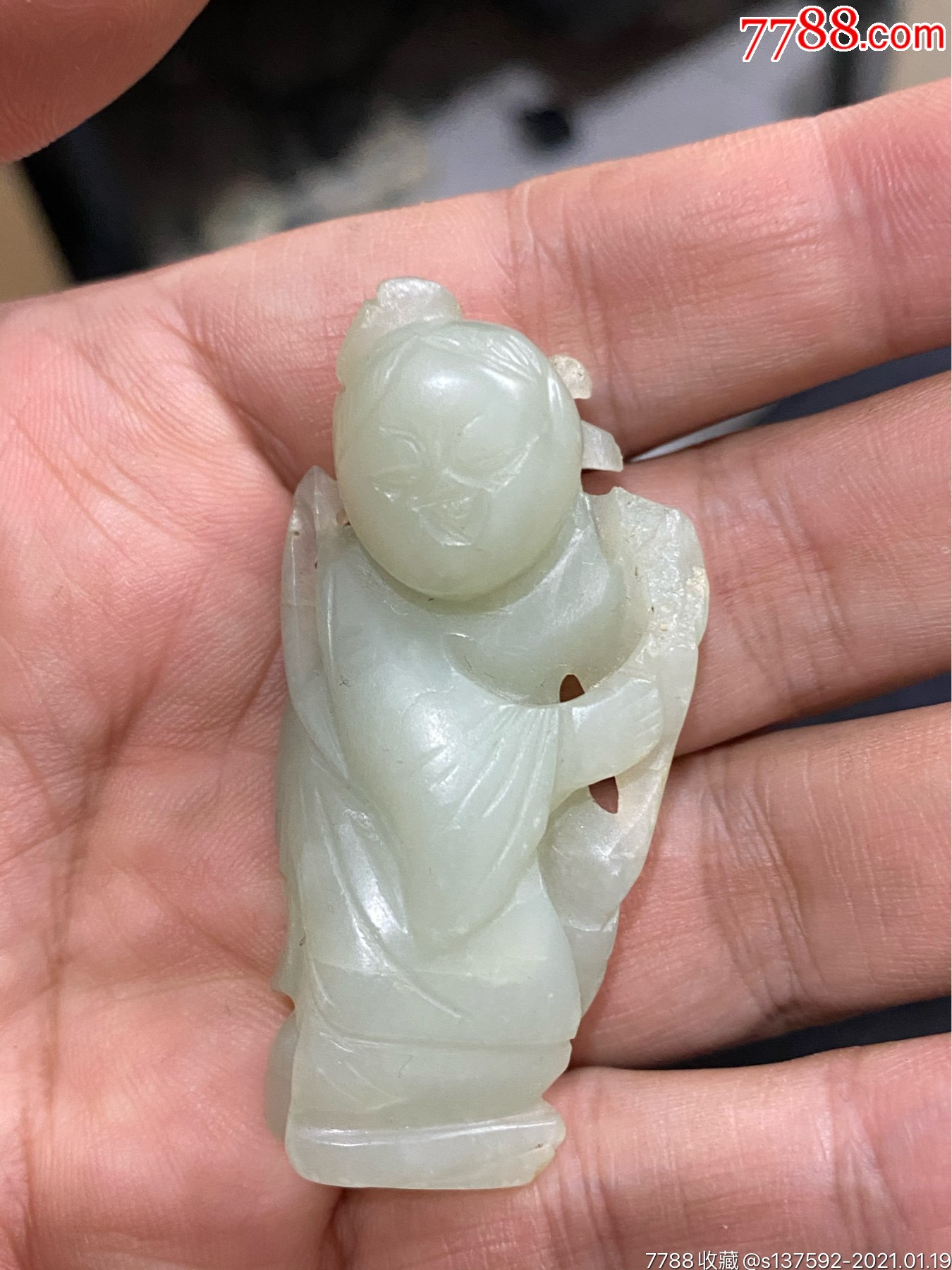 明代和田玉童子摆件佩戴挂件-和田玉-7788收藏