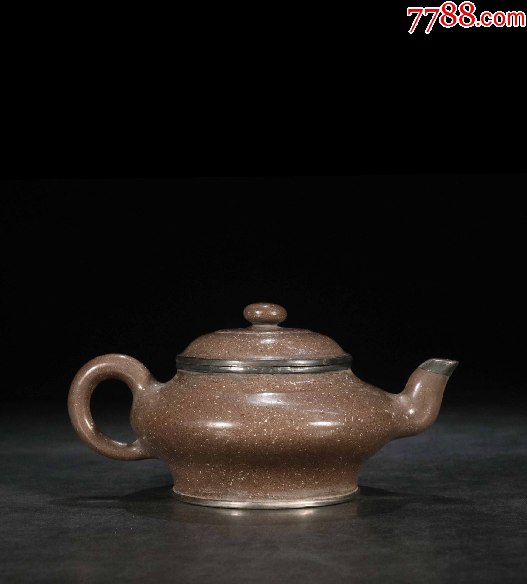 【古珍玩藏】·【历代壶艺】【水磨光包银壶】【静远斋继长制】_紫砂