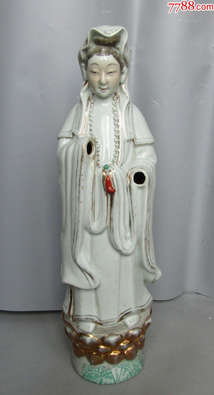 民国粉彩观音像