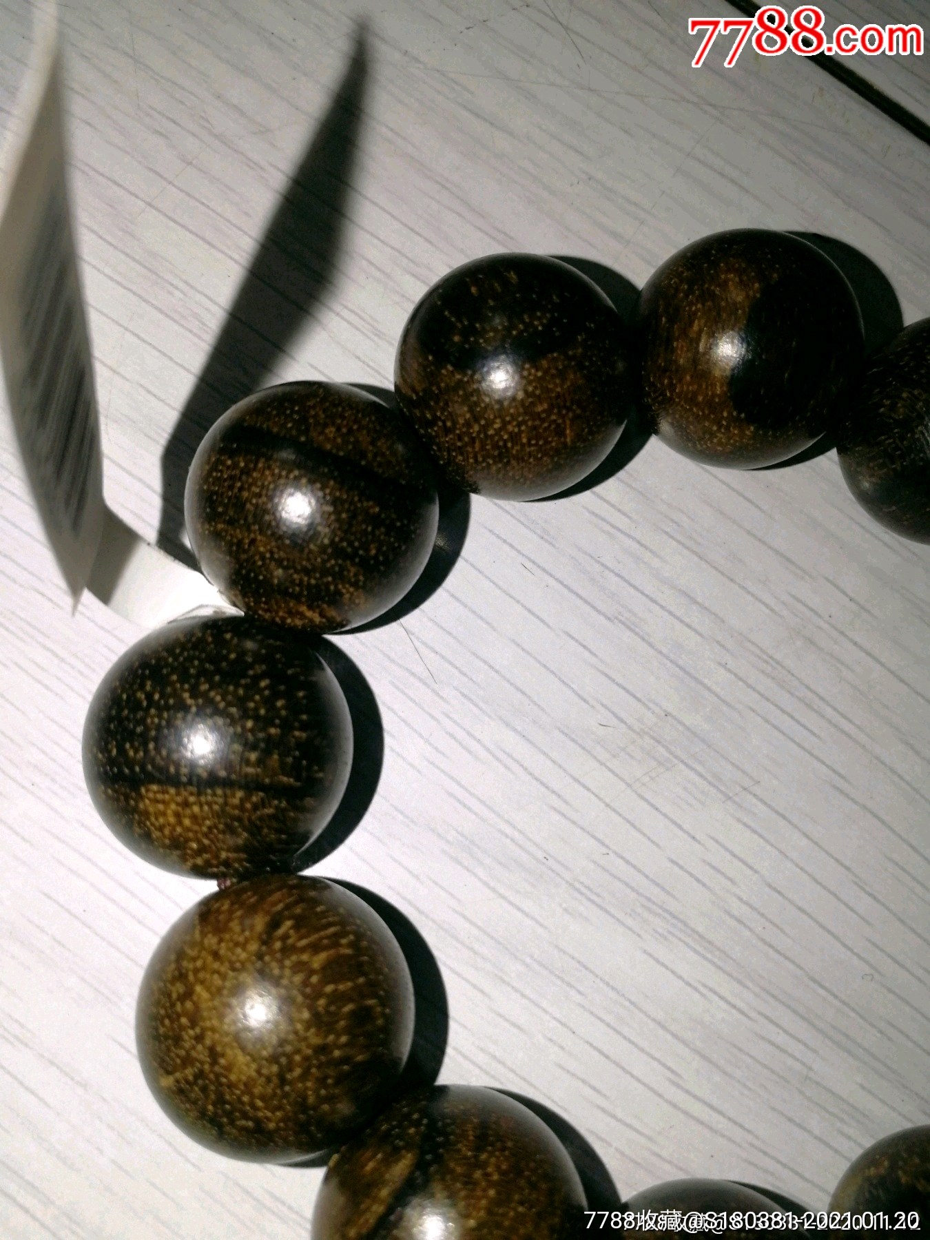 0男士手串圆珠男士标配珠子东帝汶虎皮沉香木_沉香木手串_图片欣赏