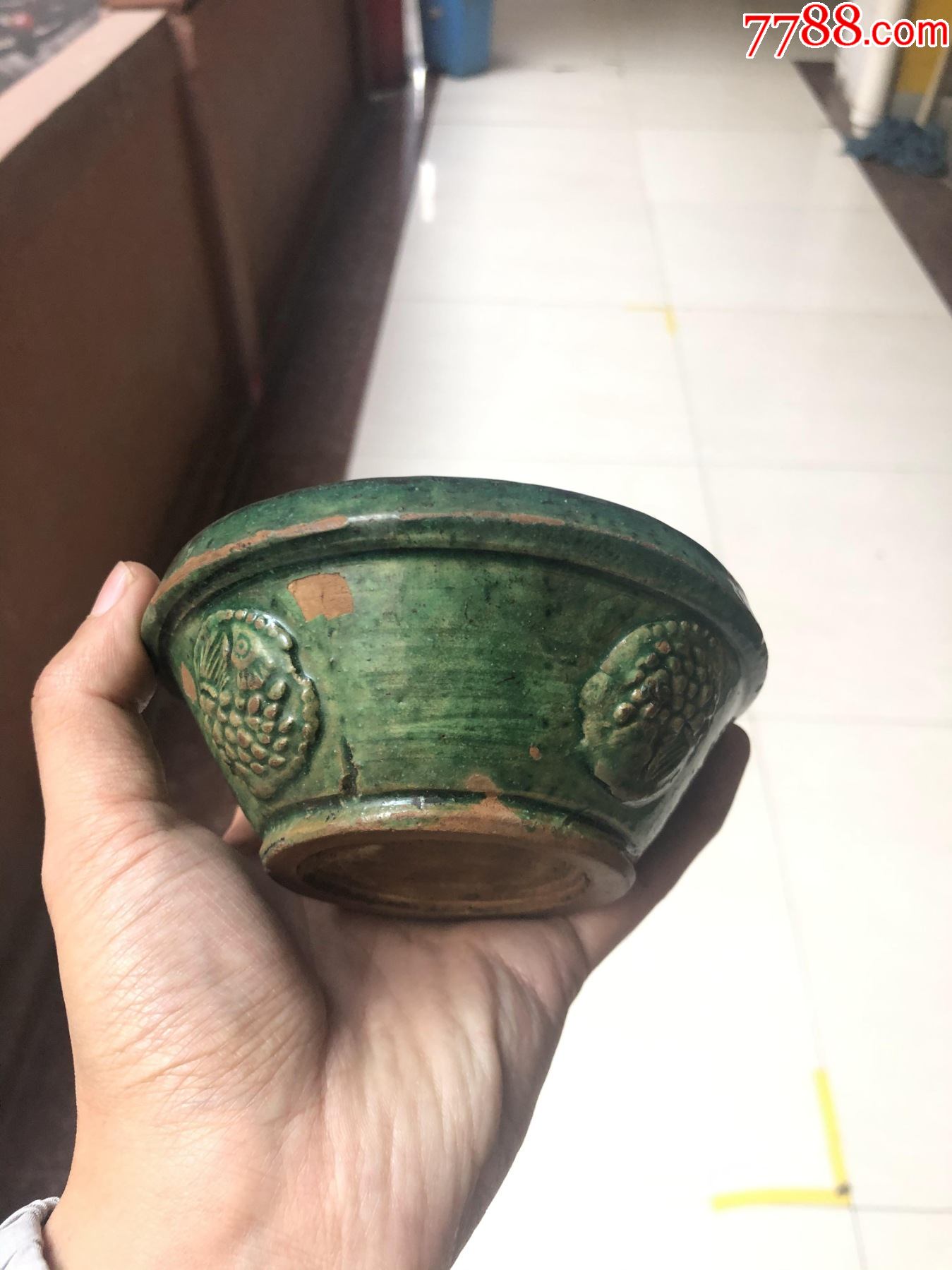 汉代绿釉碗