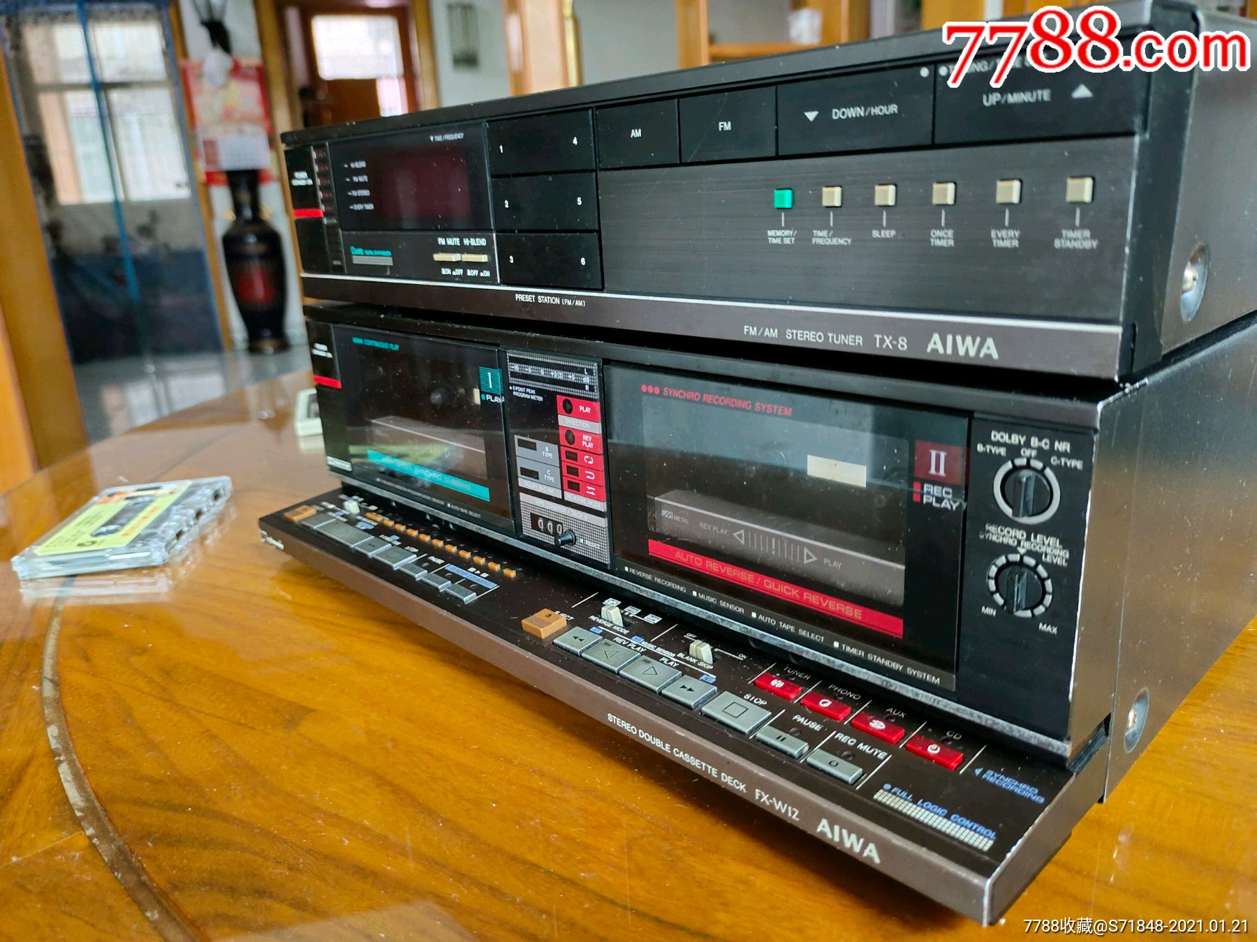 日本原装fx-w12爱华收录机高端卡座非随身听
