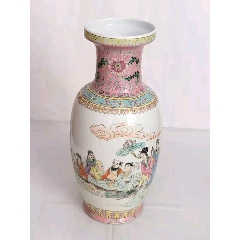骨董文房具 舶来品 中国古磁 粉彩 手絵 八仙過海各顕神通紋 筆筒 大清雍正在銘 骨董文房具 舶来品 中国古磁 粉彩 手絵 八仙過海各顕神通紋 筆筒