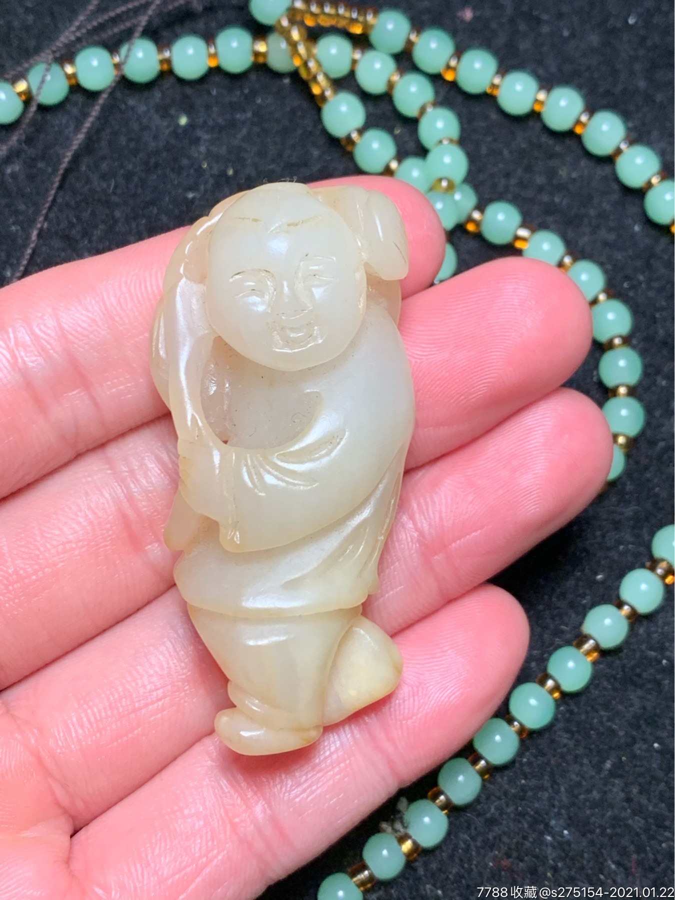 精品和田玉招财童子-和田玉-7788收藏
