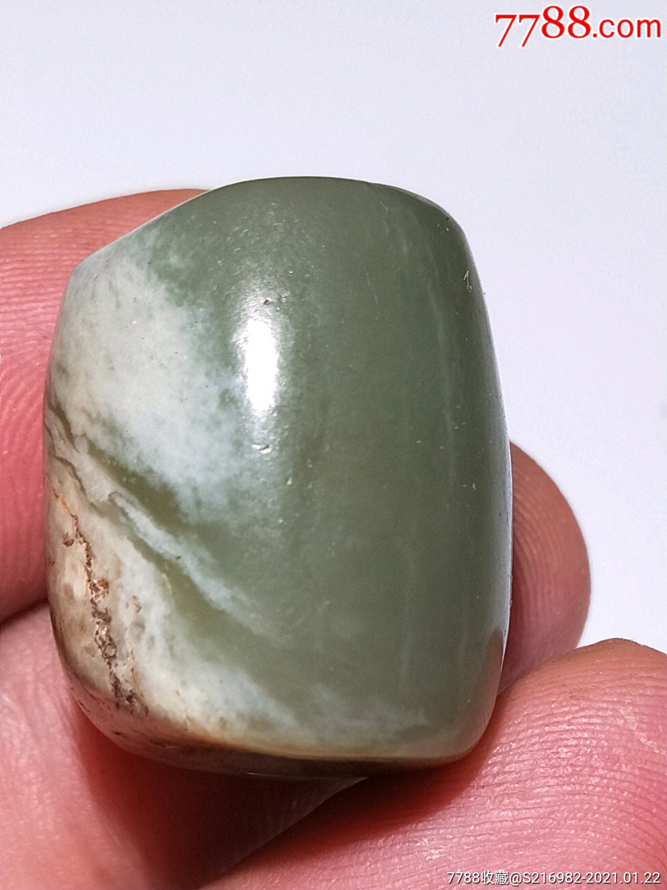 高古玉河磨玉玉勒子-岫岩玉-7788放映机