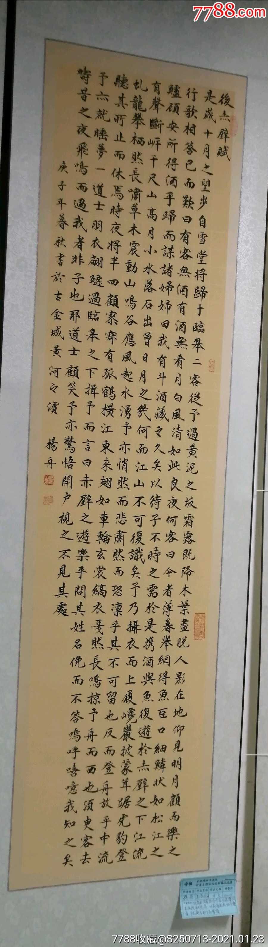 杨舟四尺对开条幅行楷