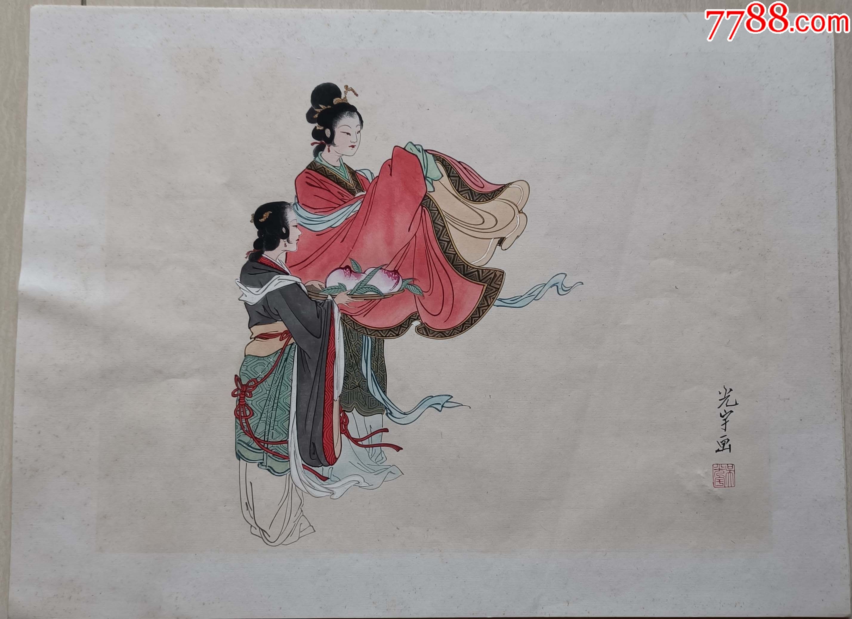 五十年代荣宝斋木板水印陈半丁王雪涛唐云傅抱石等画作9张