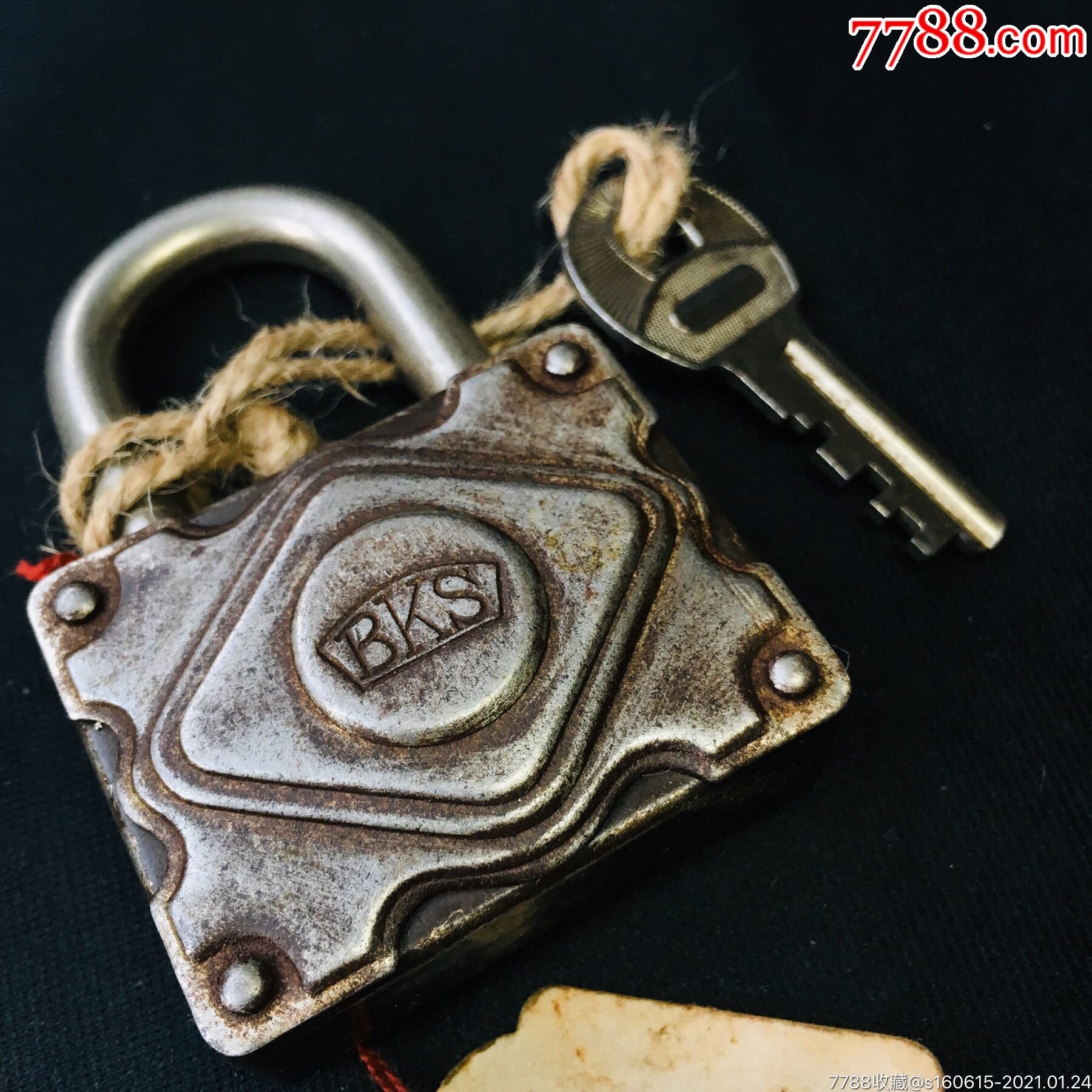 机械朋克风格西洋古董锁老铁锁老铜锁具收藏精品