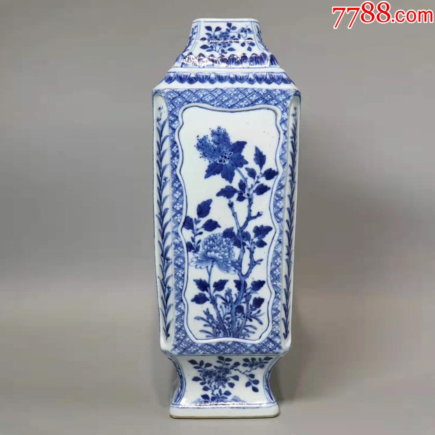 青花花束纹方瓶_青花瓷_第6张_7788小人书