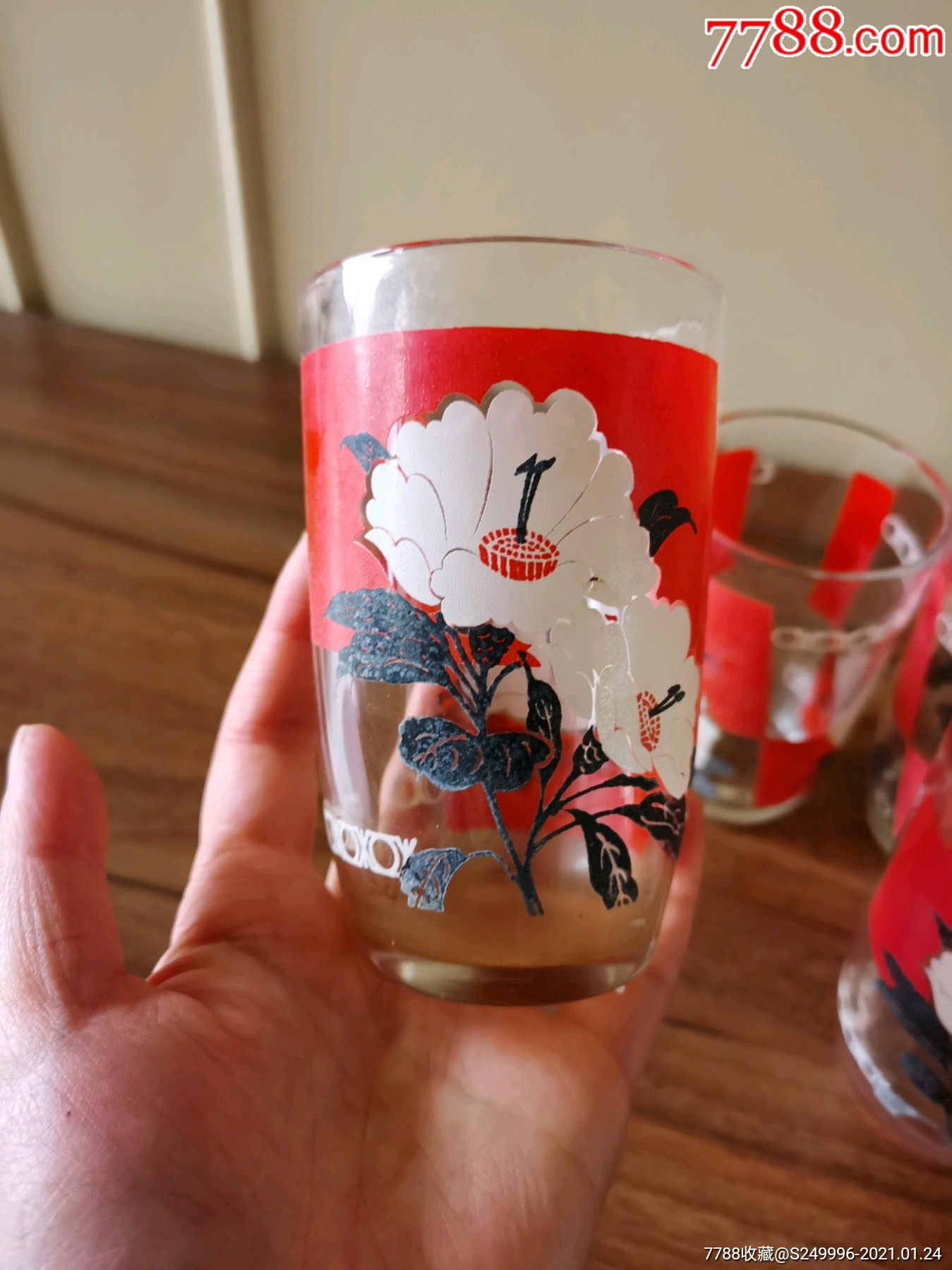 复古怀旧70年代玻璃茶水杯