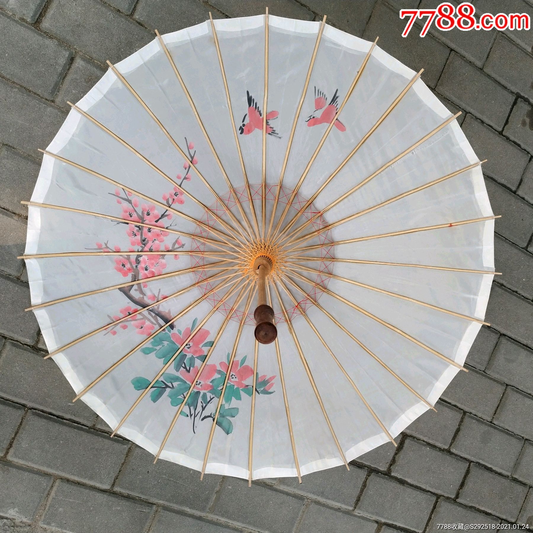 七十年代国画油布伞