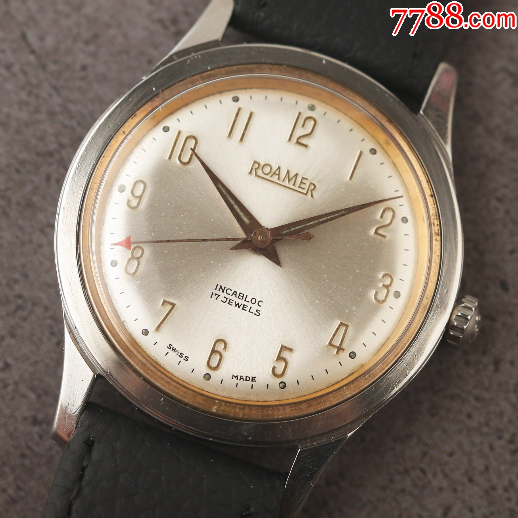 瑞士罗马古董表经典玫瑰色金针金字过百年钟表独立制表品牌_手表/腕表