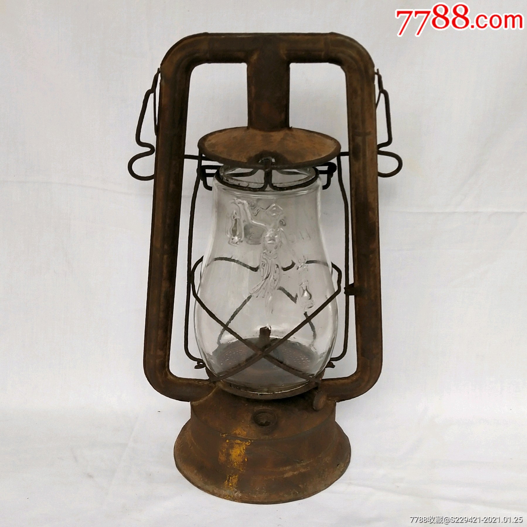 民国兵器战地宿营马灯巡逻防风铁煤油灯进口灯具收藏品-马灯/煤油灯