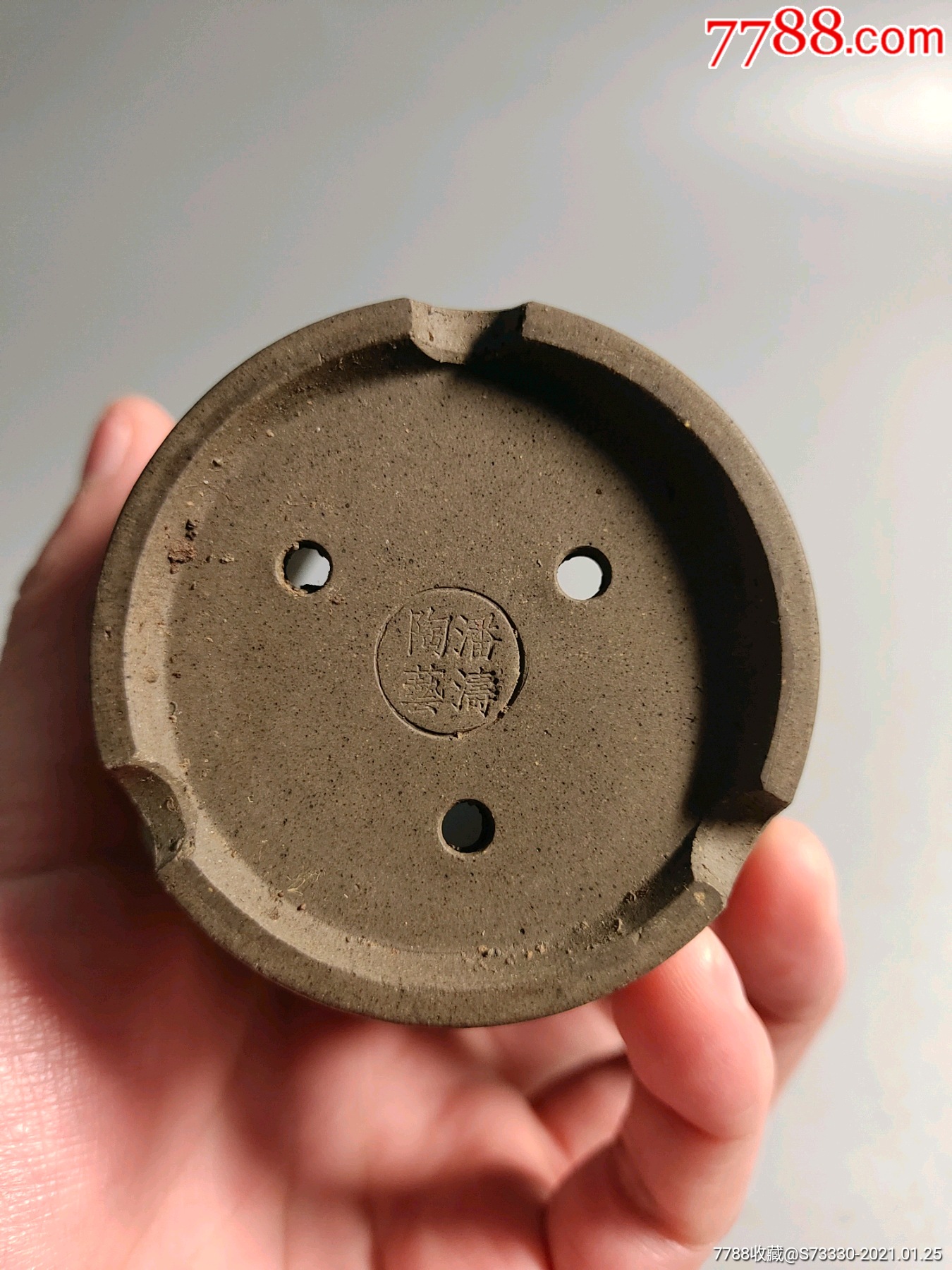 国家级工艺美术师潘涛杯子造型紫砂花盆一只