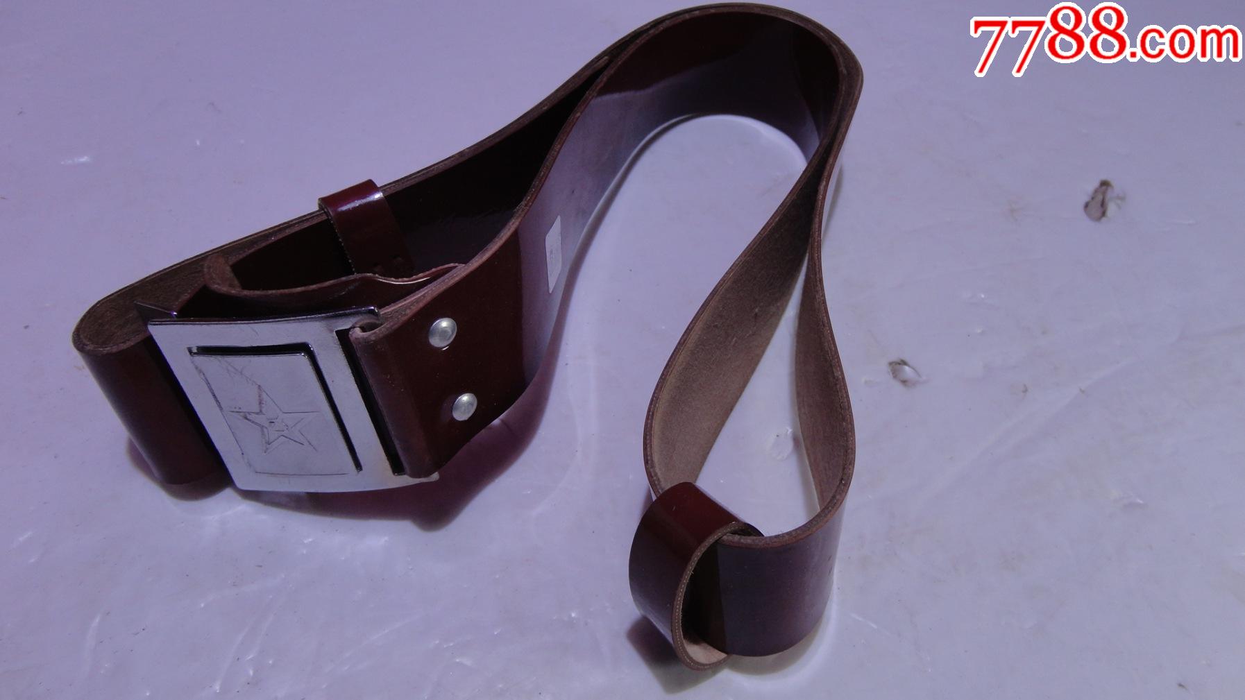白钢五星牛皮男士裤腰带_皮带扣/腰饰_古董旧物店【7788收藏__收藏