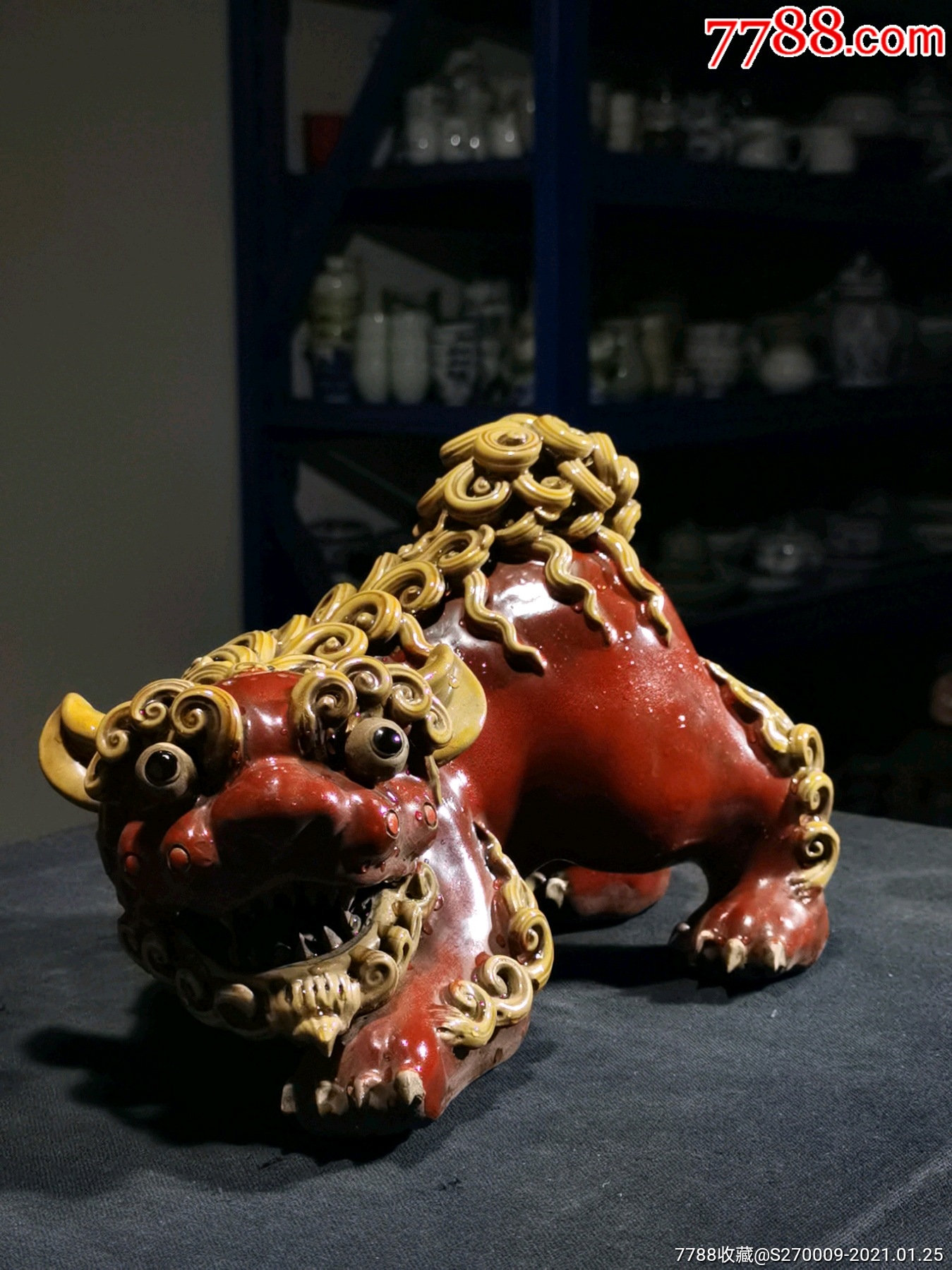 交趾陶麒麟案台摆件_雕塑瓷/瓷雕_第1张_7788茶具