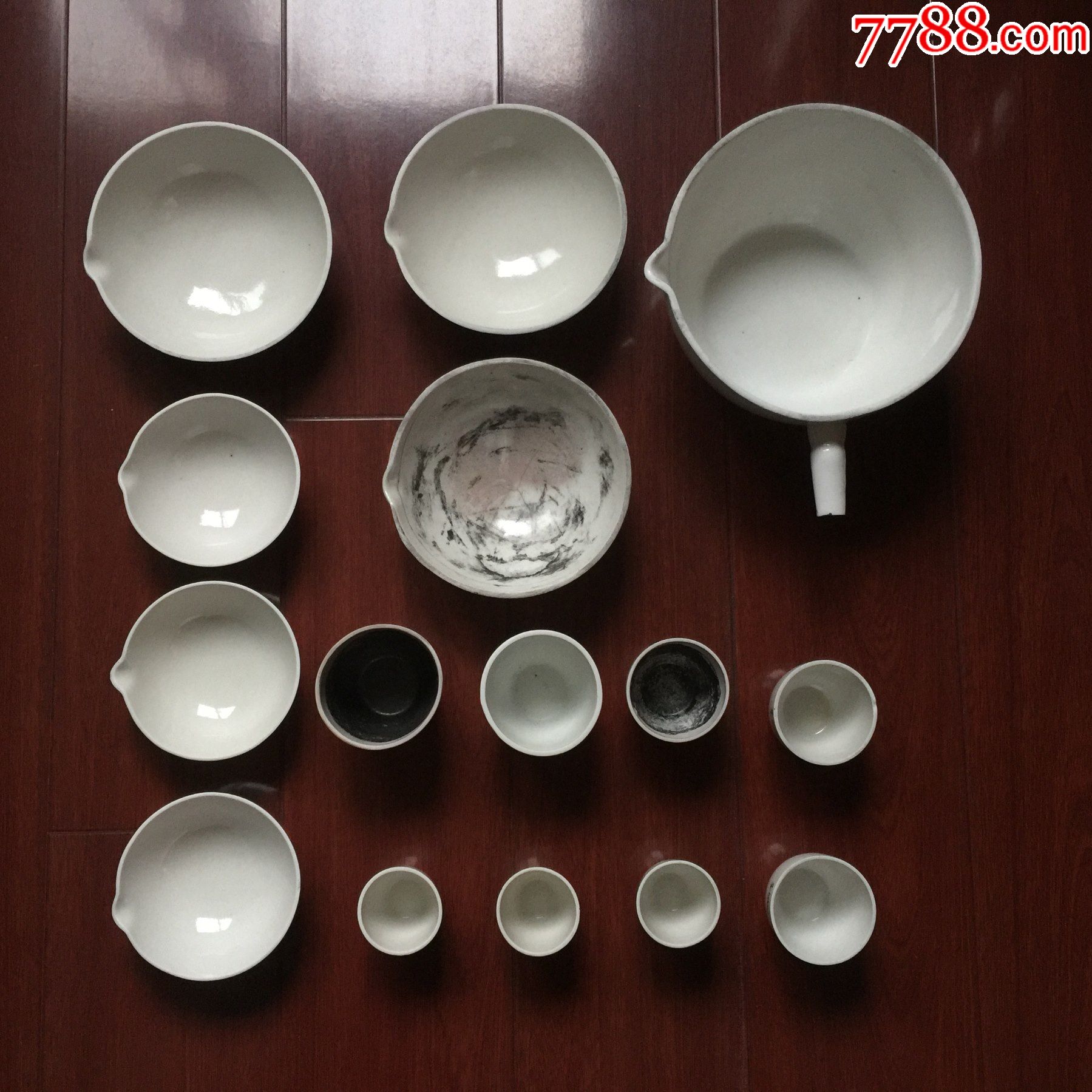 一套医用瓷药臼或碓臼或药碾子或药碗_石臼/石磨_添湘阁【7788收藏__收藏热线】