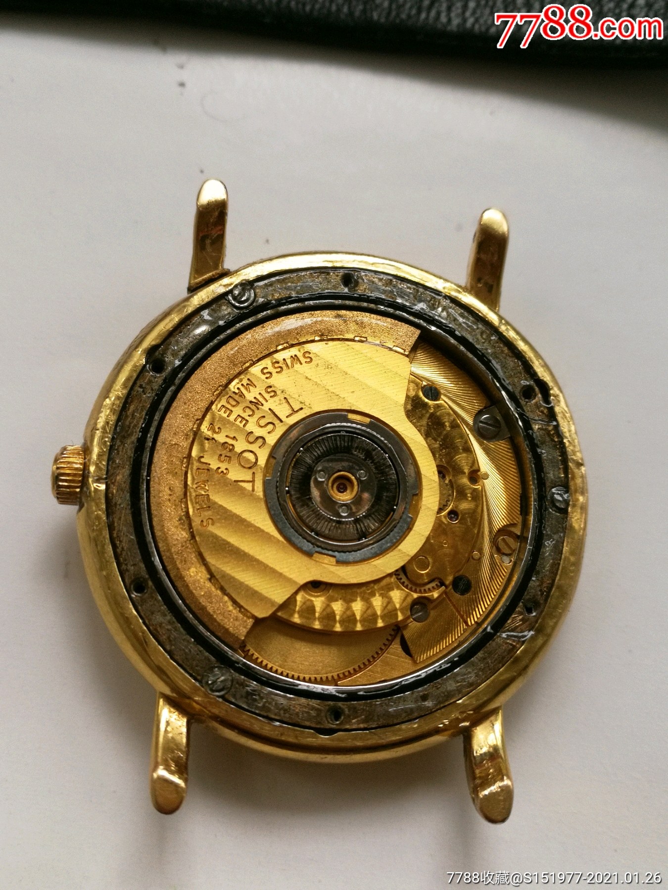 新款天梭18k纯金28*2a2高级精磨黄机芯自动男表,头