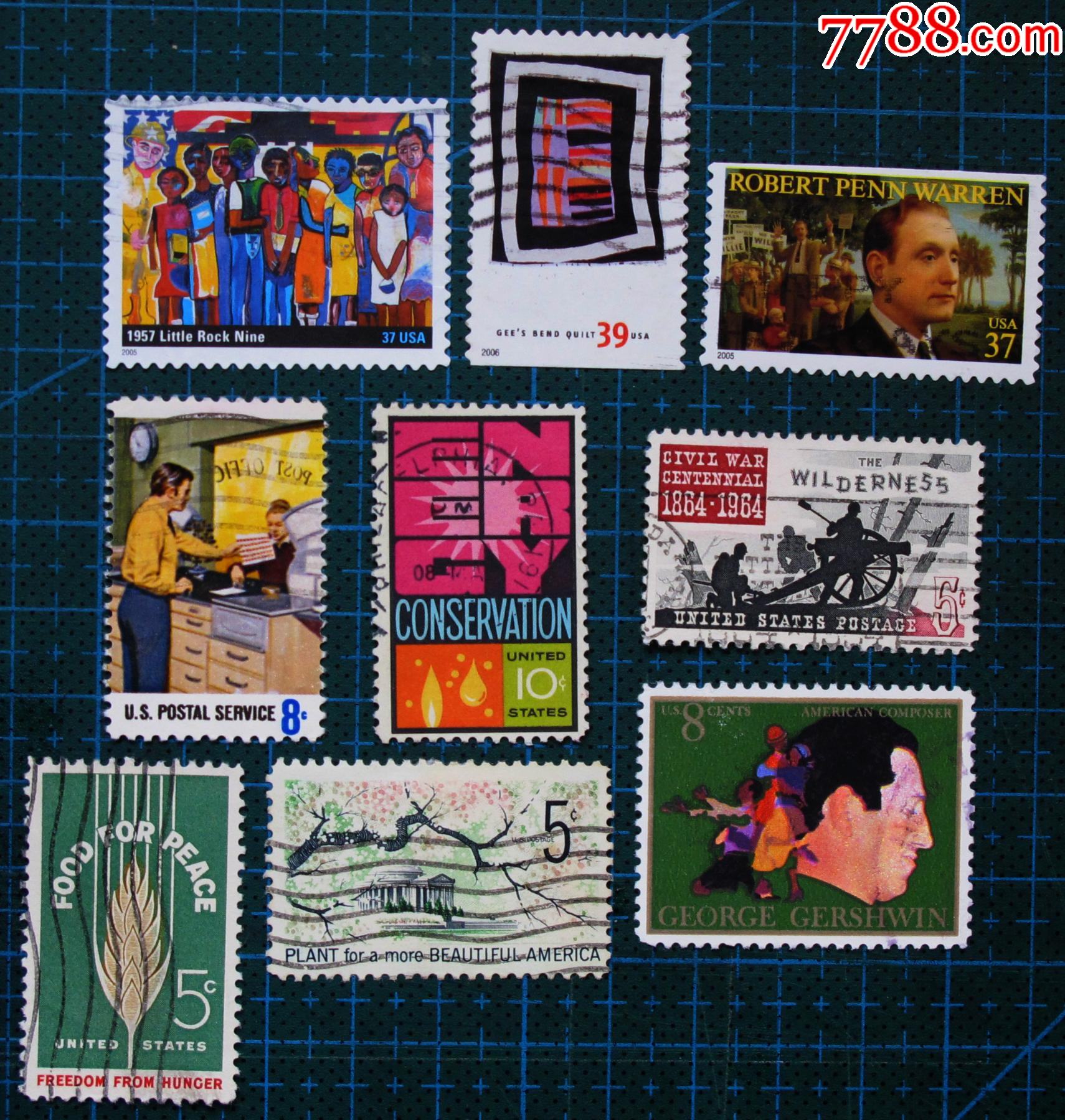 美国邮票-----混合票9(信销票)